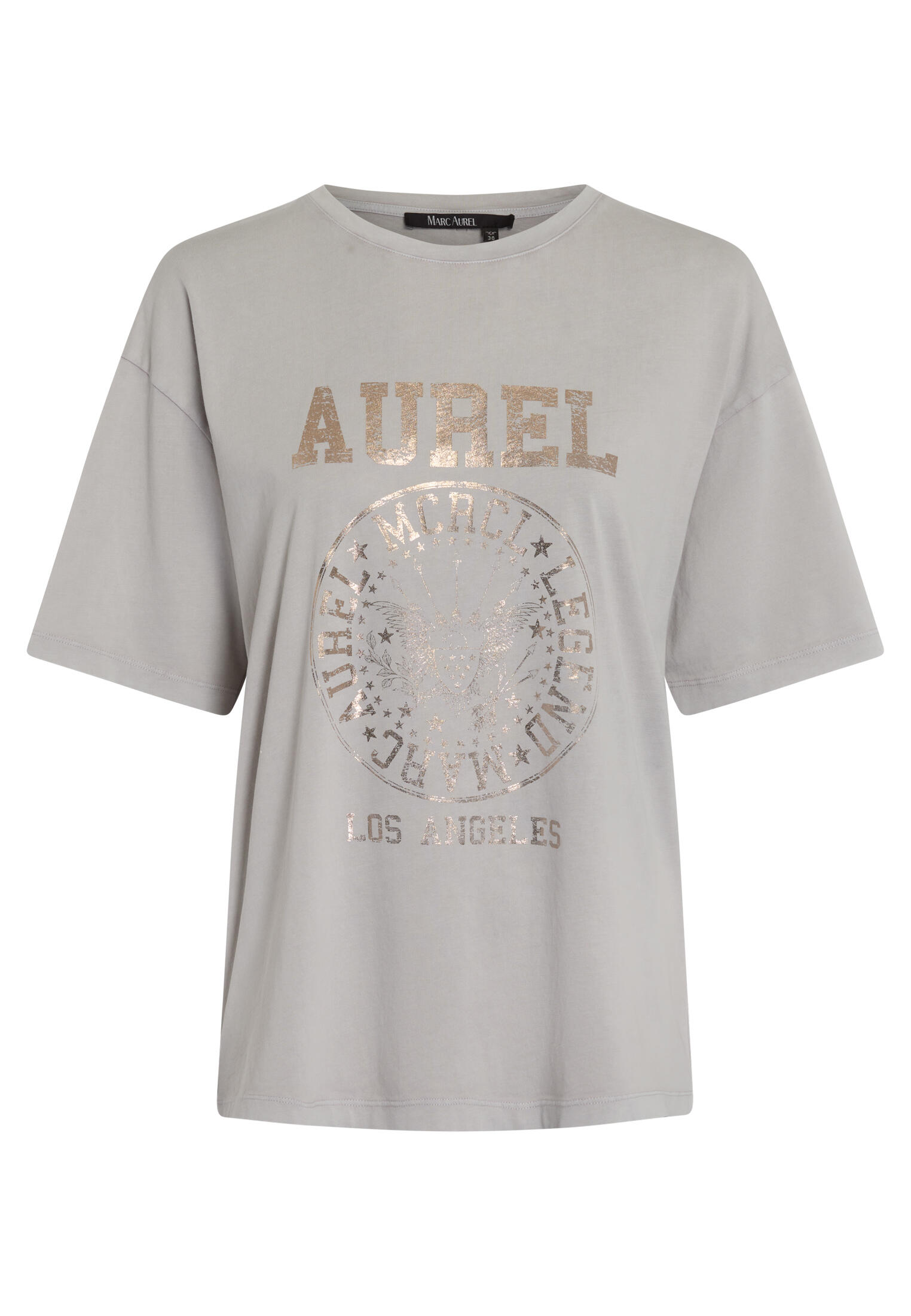 Marc Aurel - T-Shirt mit Folienprint light grey varied - Gr. - 34 von Marc Aurel