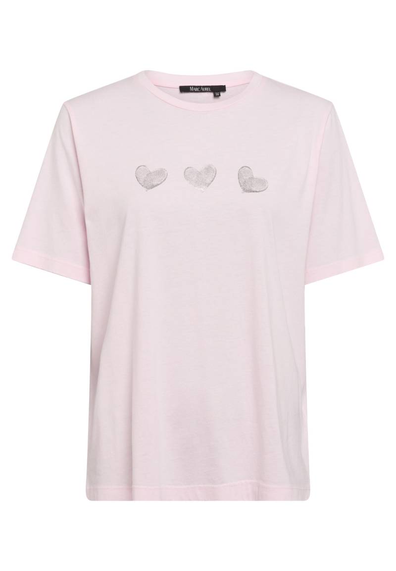 Marc Aurel - T-Shirt mit Herz Print powder blush varied - Gr. - 44 von Marc Aurel