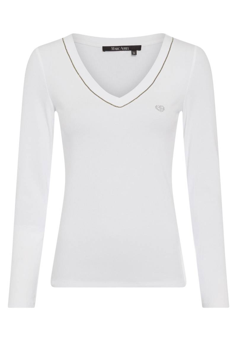 Marc Aurel - T-Shirt mit Schmuckketten-Detail white - Gr. - 46 von Marc Aurel