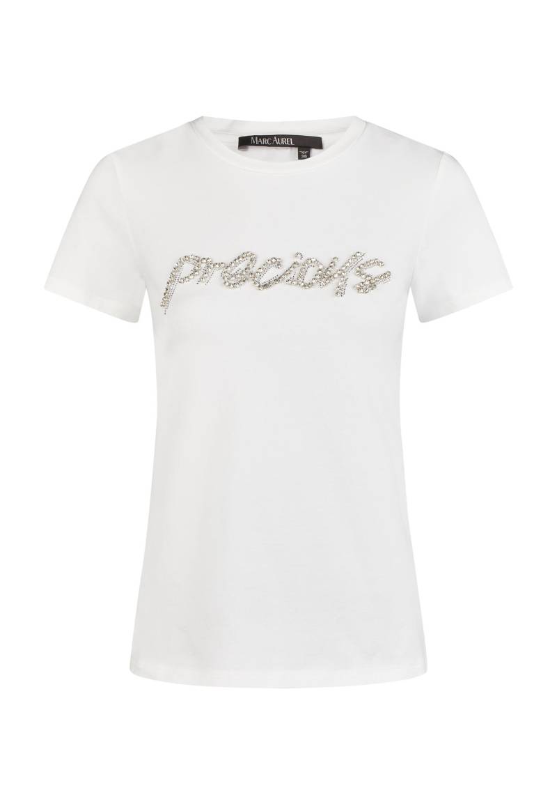 Marc Aurel - T-Shirt mit Statement Strass Applikation off white varied - Gr. - 44 von Marc Aurel