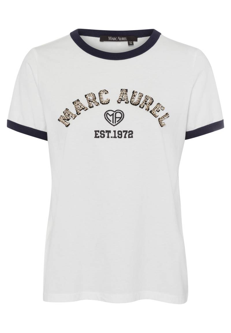 Marc Aurel - T-Shirt mit Strassapplikation off white varied - Gr. - 34 von Marc Aurel