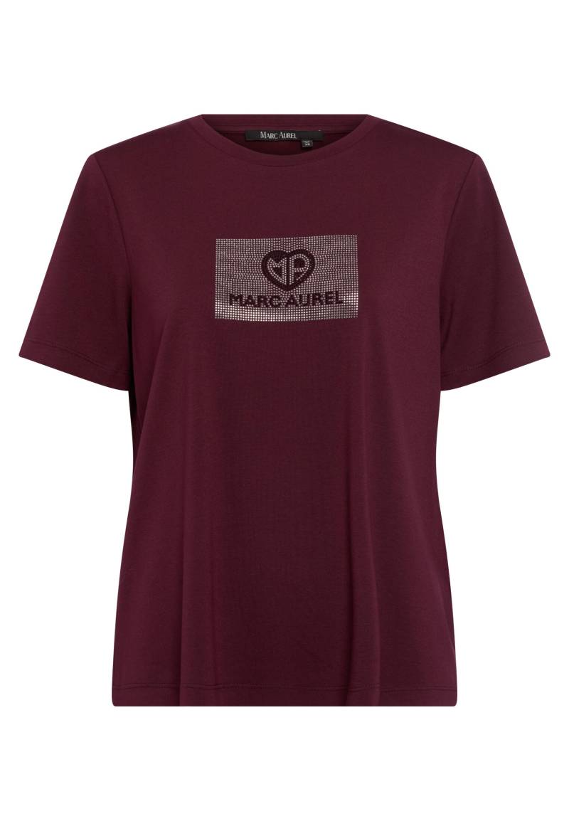 Marc Aurel - T-Shirt mit Strasslogo light bordeaux varied - Gr. - 40 von Marc Aurel