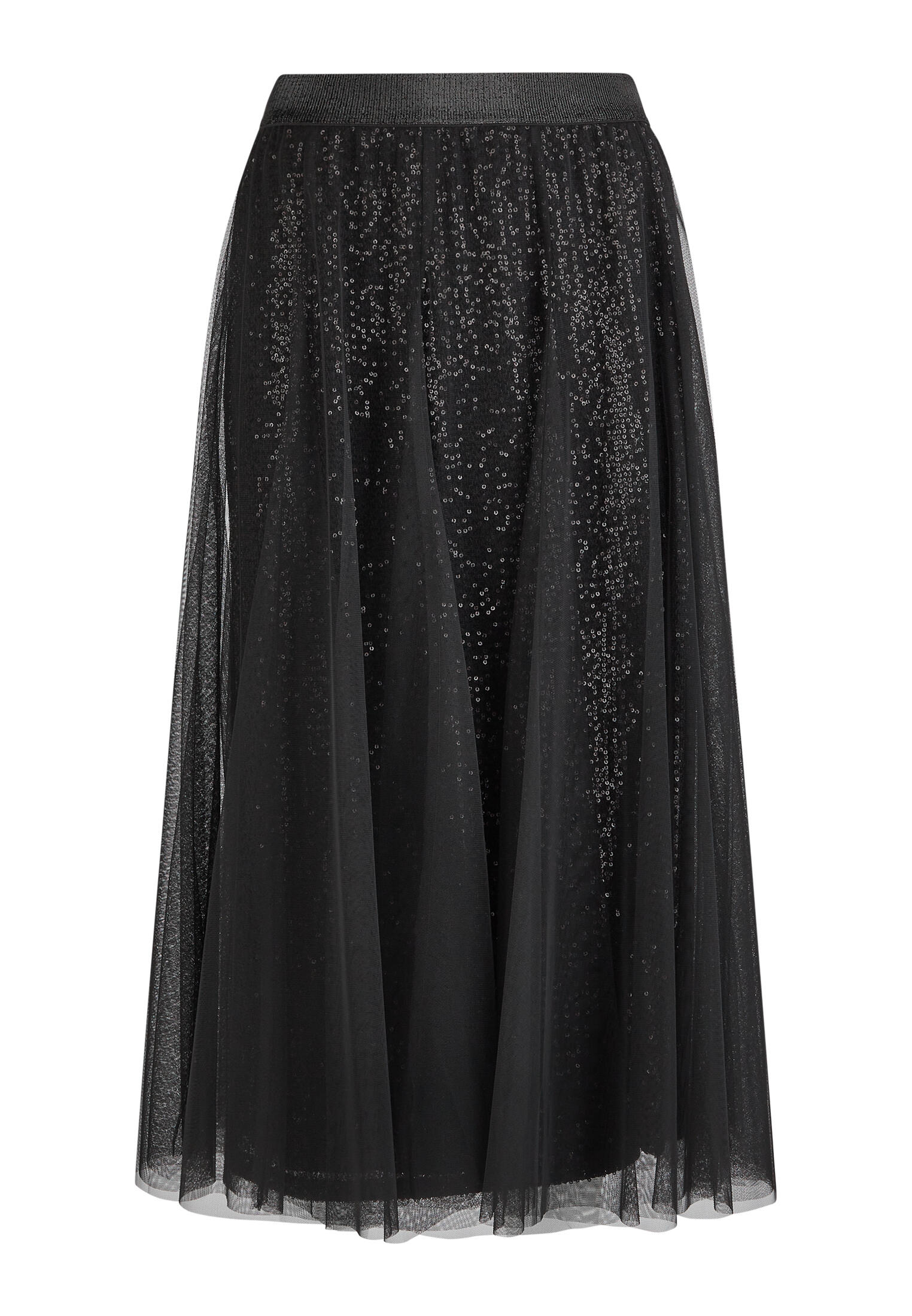 Marc Aurel - Tüllrock mit Pailletten-Futter black - Gr. - 38 von Marc Aurel