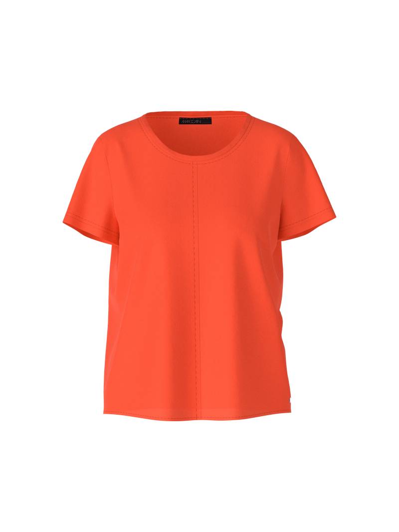Marc Cain Additions - Bluse aus recyceltem Polyester bright tomato - Gr. - 40 von Marc Cain Additions