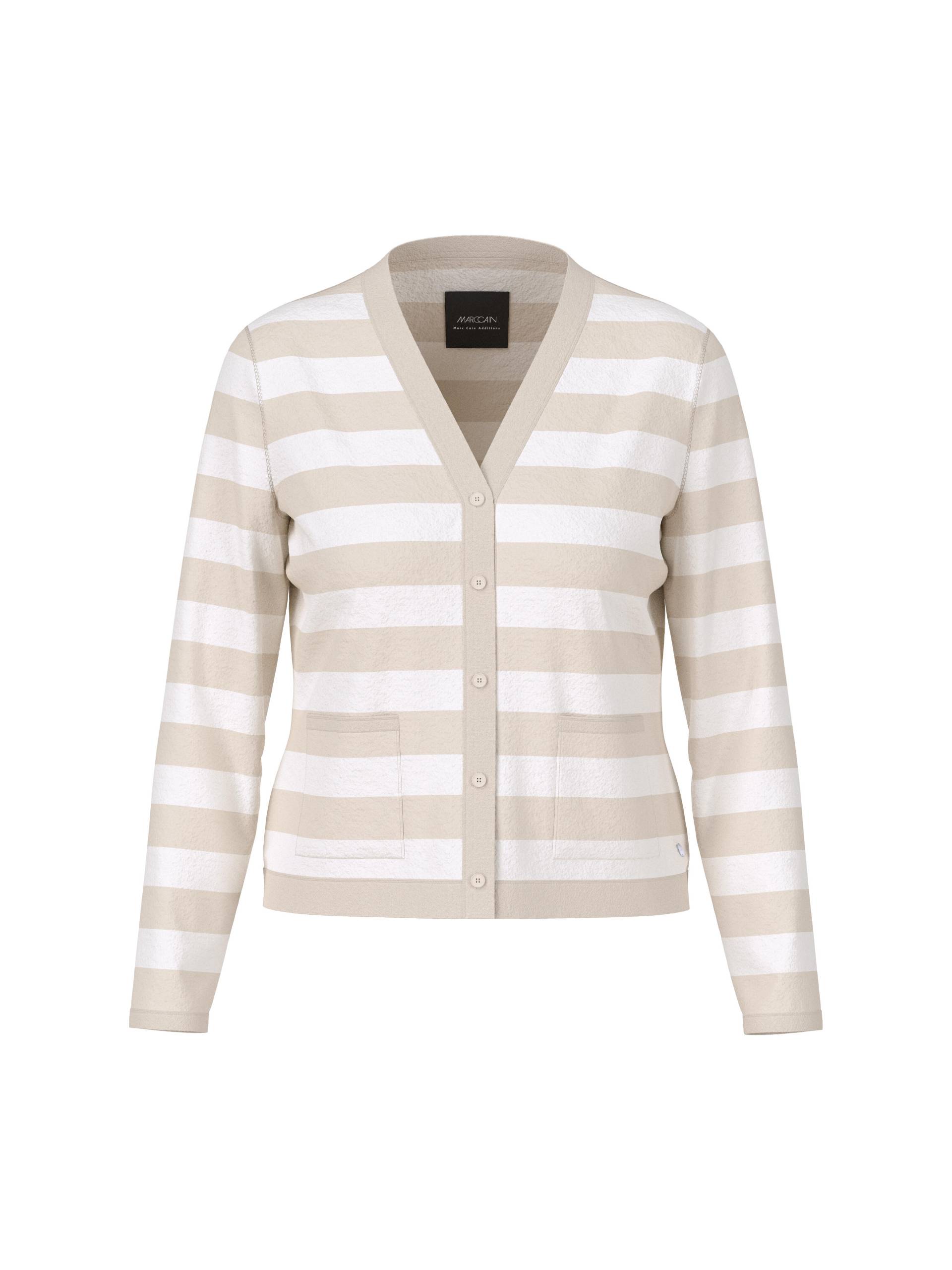 Marc Cain Additions - Gestreifter Cardigan Rethink Together smoke - Gr. - 36 von Marc Cain Additions