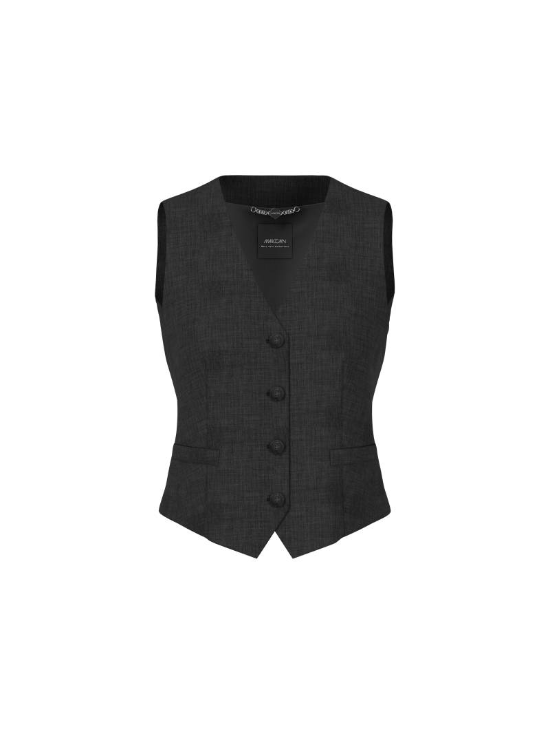 Marc Cain Collections - Taillierte Weste mit kleinem Gürtel flannel - Gr. - 44 von Marc Cain Collections