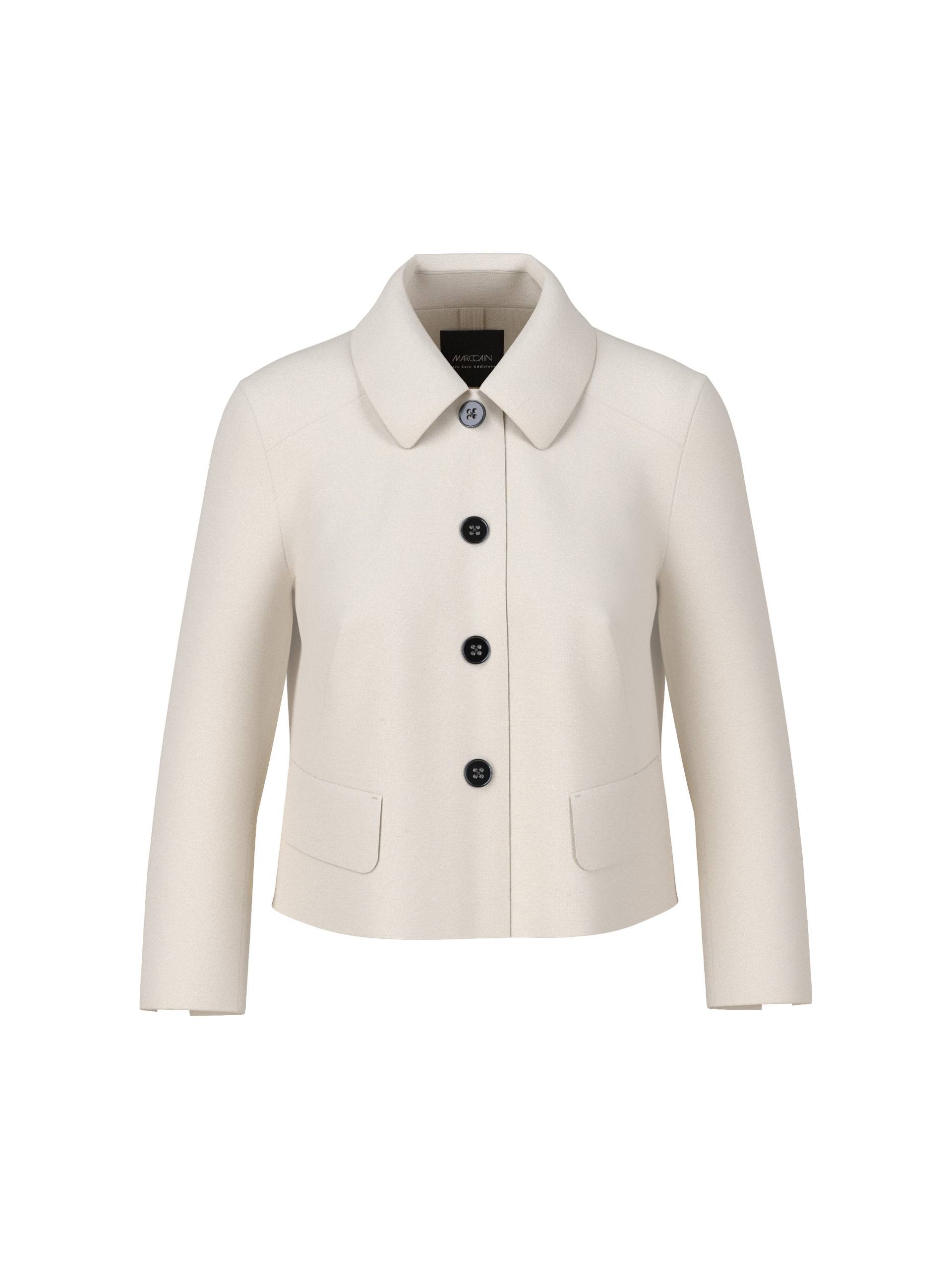 Marc Cain Additions - Kurze Jacke mit Kentkragen smoke - Gr. - 36 von Marc Cain Additions