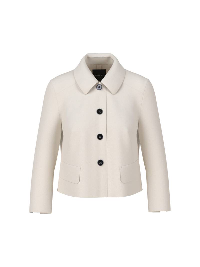 Marc Cain Additions - Kurze Jacke mit Kentkragen smoke - Gr. - 36 von Marc Cain Additions