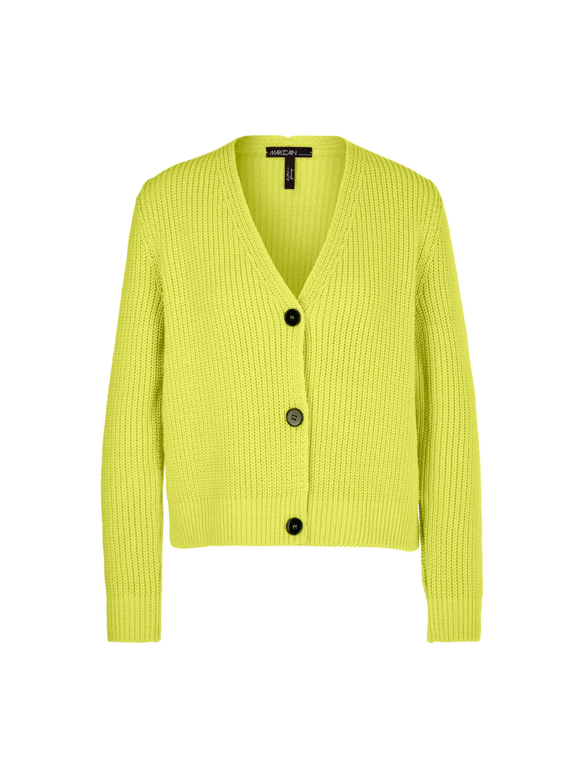 Marc Cain Additions - Rippen-Cardigan in Deutschland gestrickt - Gr. - 40 von Marc Cain Additions