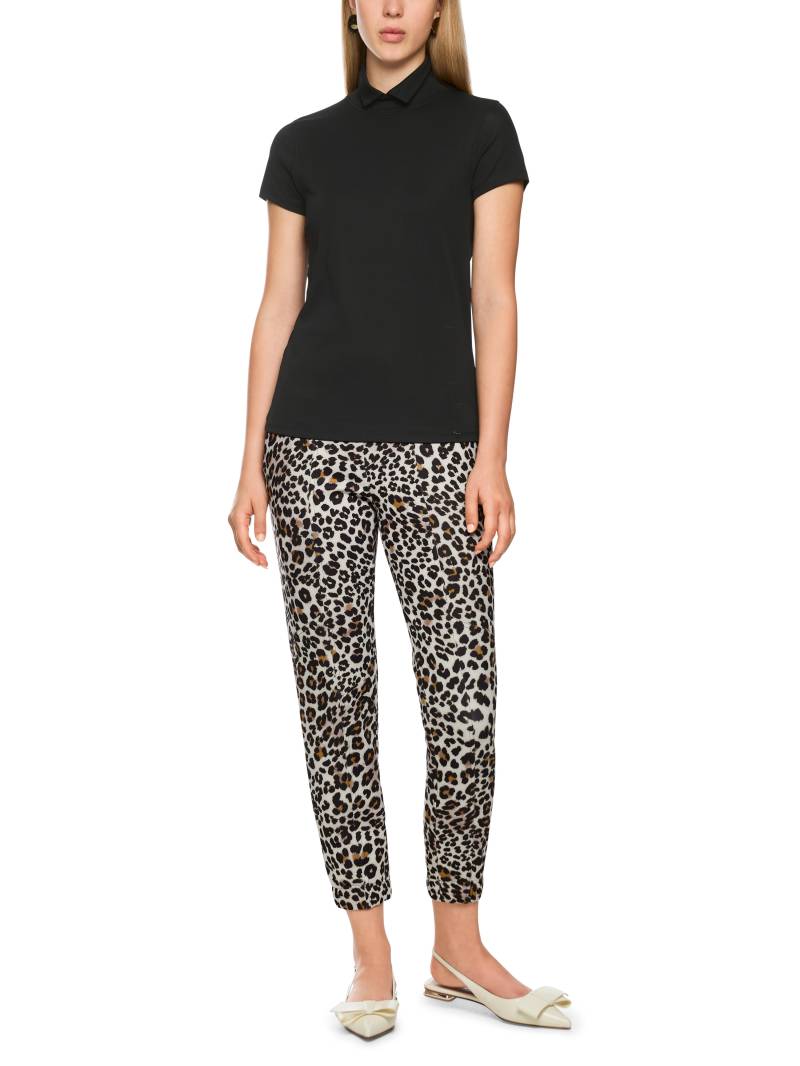 Marc Cain Additions - T-Shirt mit geschlitztem Mock-Neck black - Gr. - 38 von Marc Cain Additions