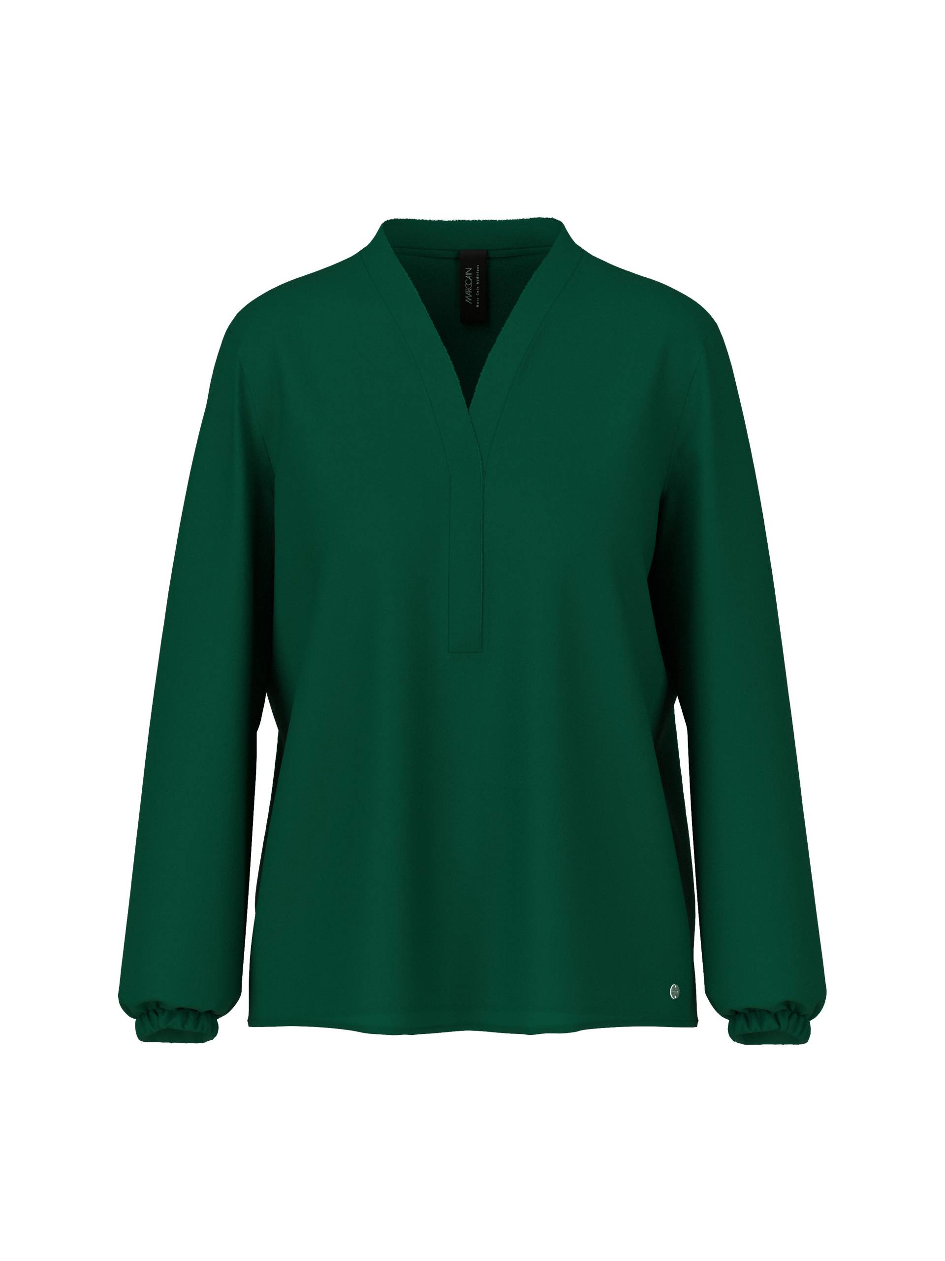 Marc Cain Additions - V-Neck-Bluse Rethink Together dark jade green - Gr. - 36 von Marc Cain Additions