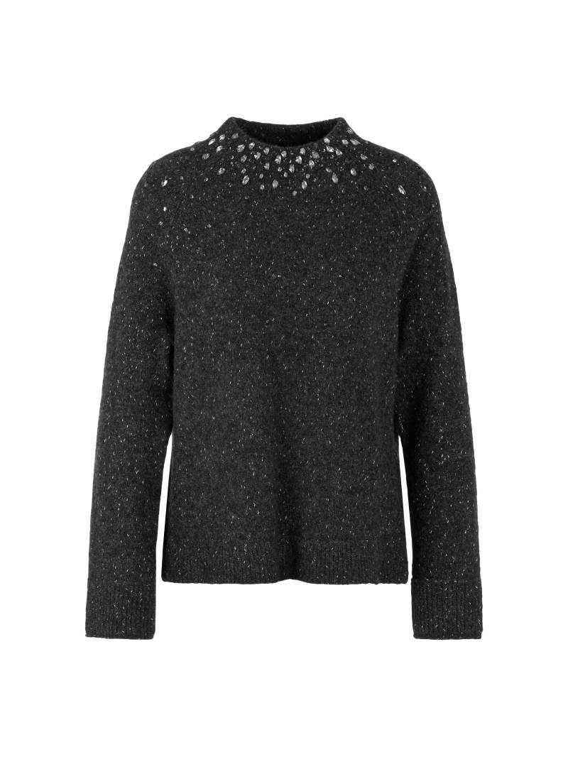 Marc Cain Collections - Alpakamix-Pullover mit Glitzer-Details flannel - Gr. - 36 von Marc Cain Collections