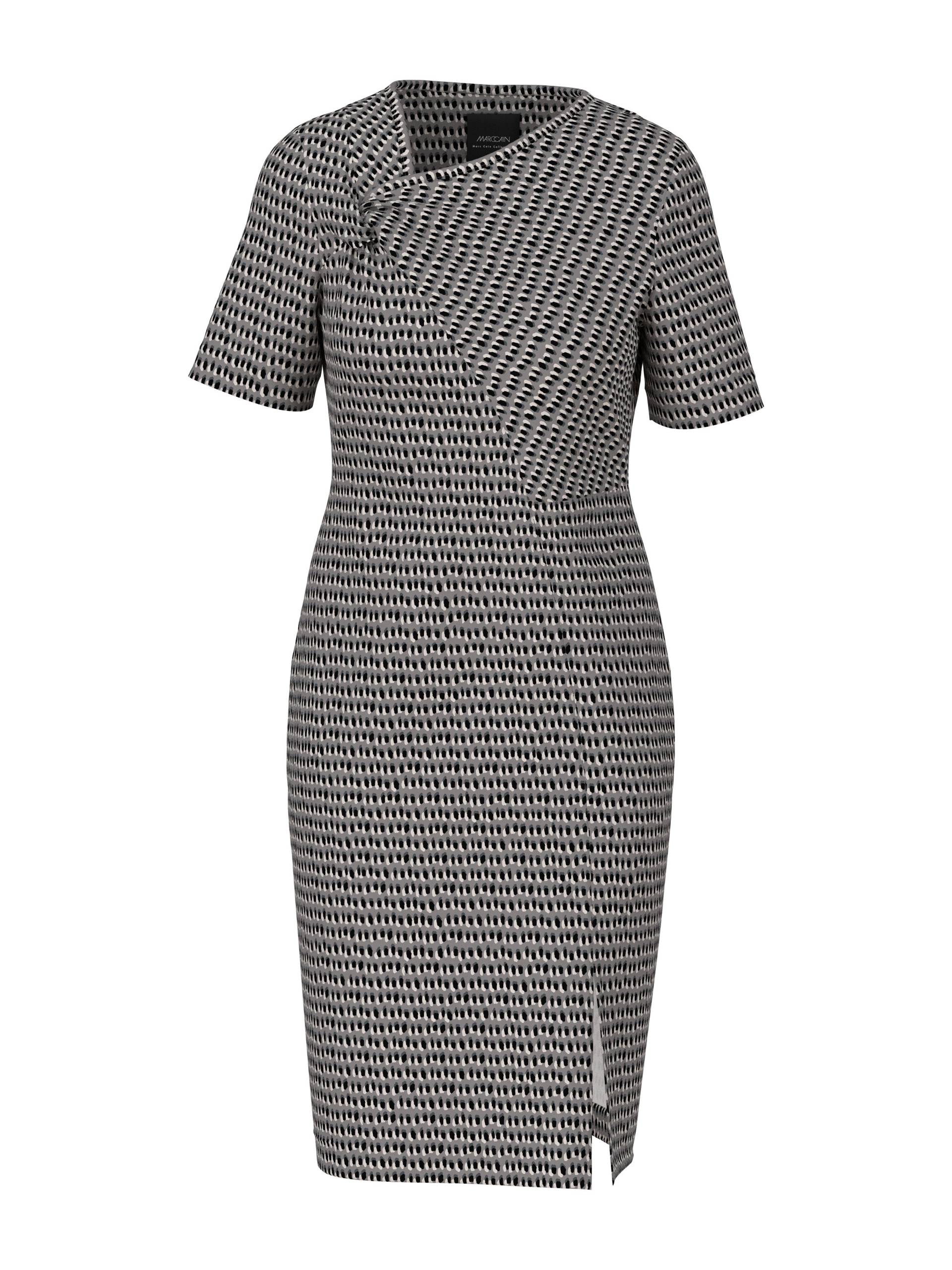 Marc Cain Collections - Asymmetrisches Kleid aus Scubajersey soft charcoal - Gr. - 40 von Marc Cain Collections