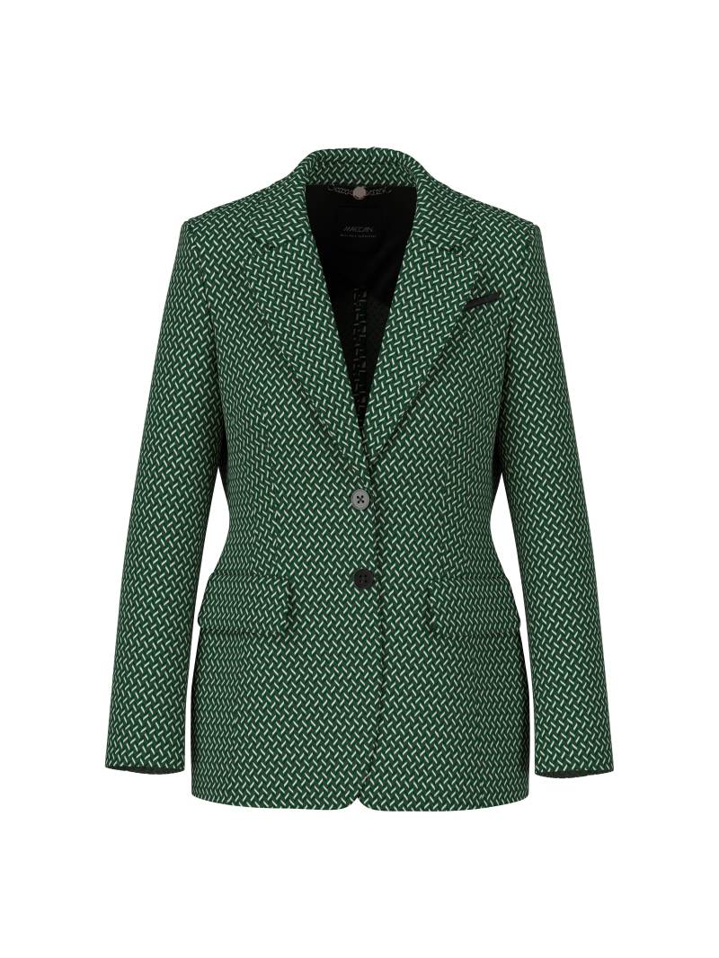 Marc Cain Collections - Blazer mit Fischgratmuster dark jade green - Gr. - 44 von Marc Cain Collections