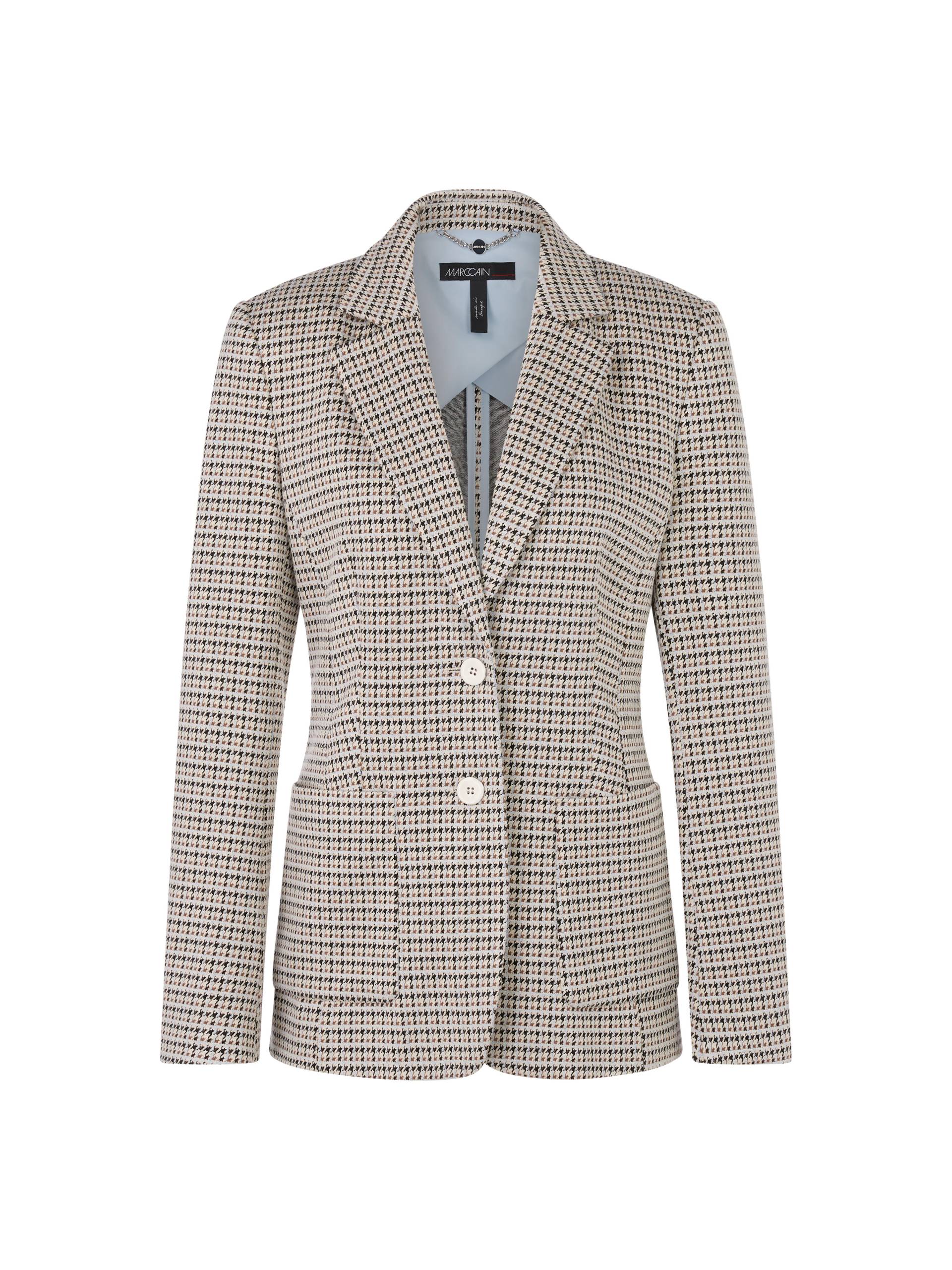 Marc Cain Collections - Blazer mit Karo smoke - Gr. - 40 von Marc Cain Collections
