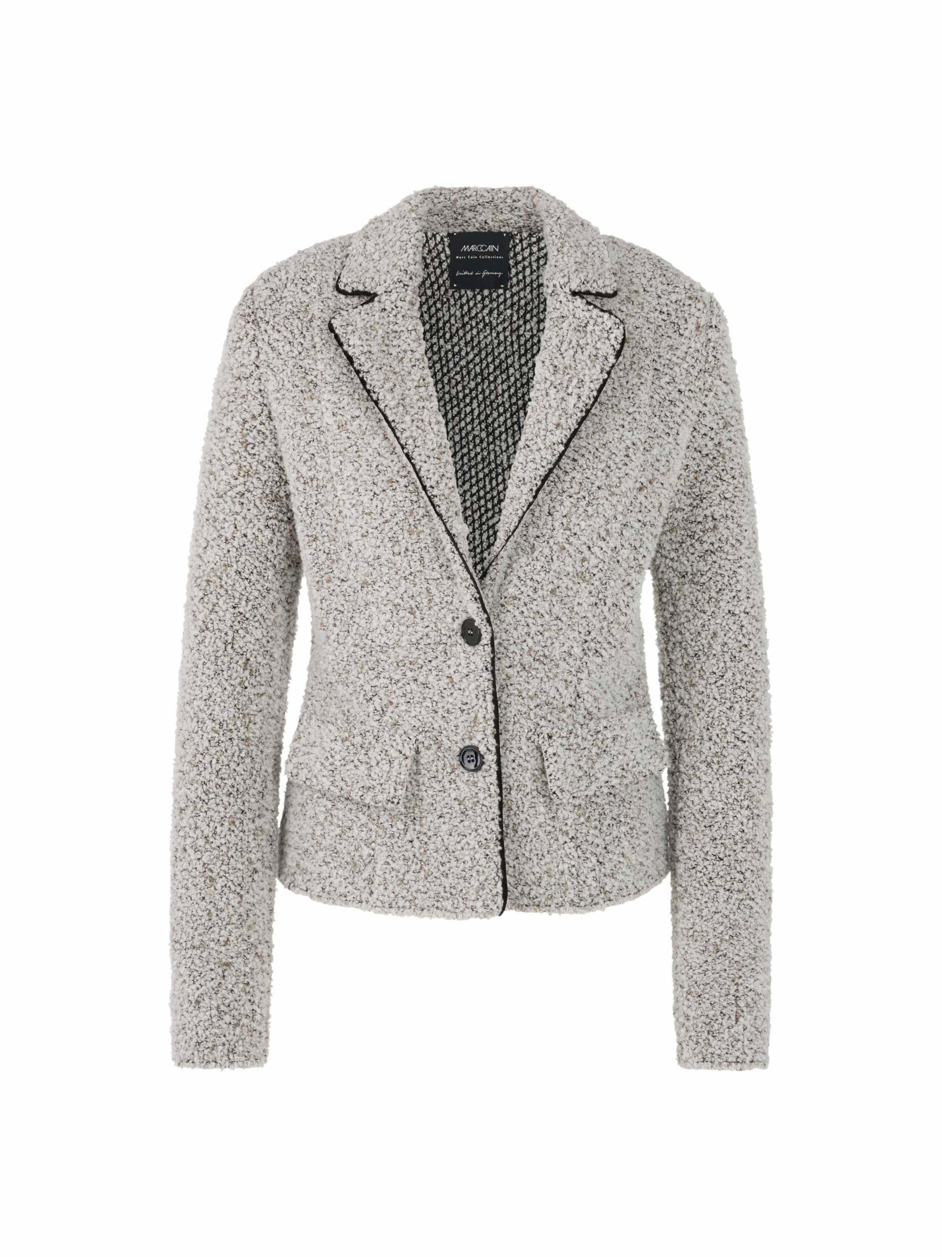 Marc Cain Collections - Bouclé-Blazer Knitted in Germany smoke - Gr. - 36 von Marc Cain Collections