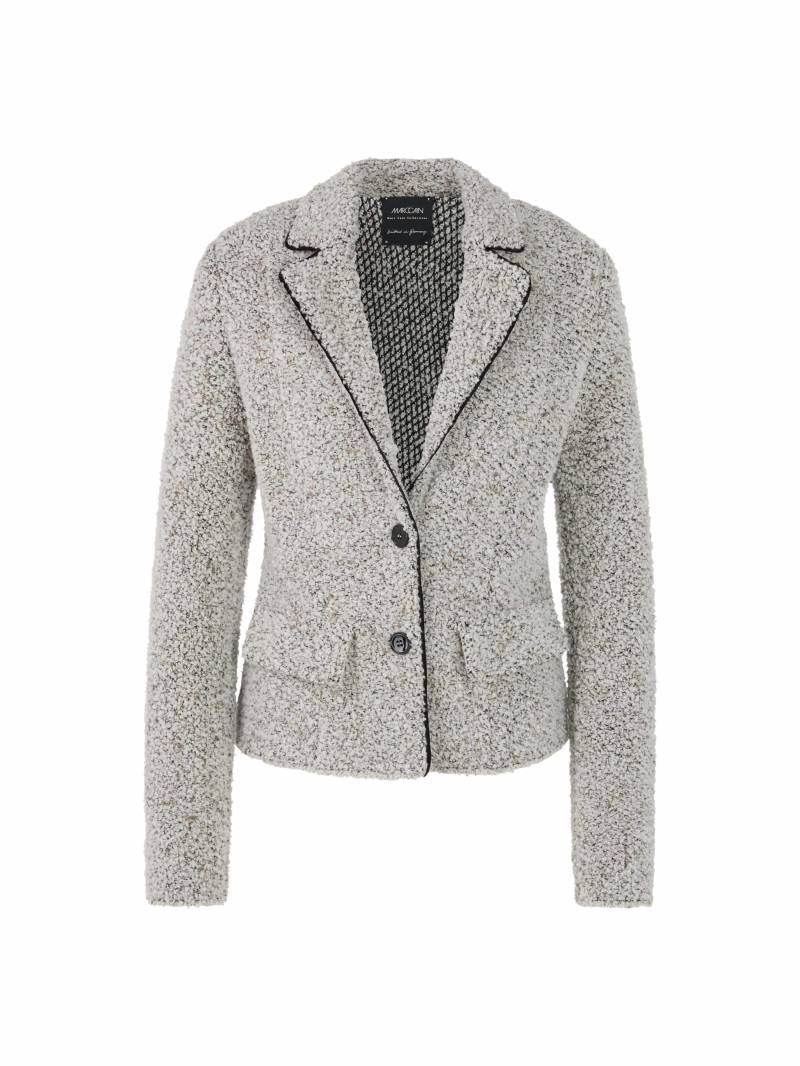 Marc Cain Collections - Bouclé-Blazer Knitted in Germany smoke - Gr. - 42 von Marc Cain Collections