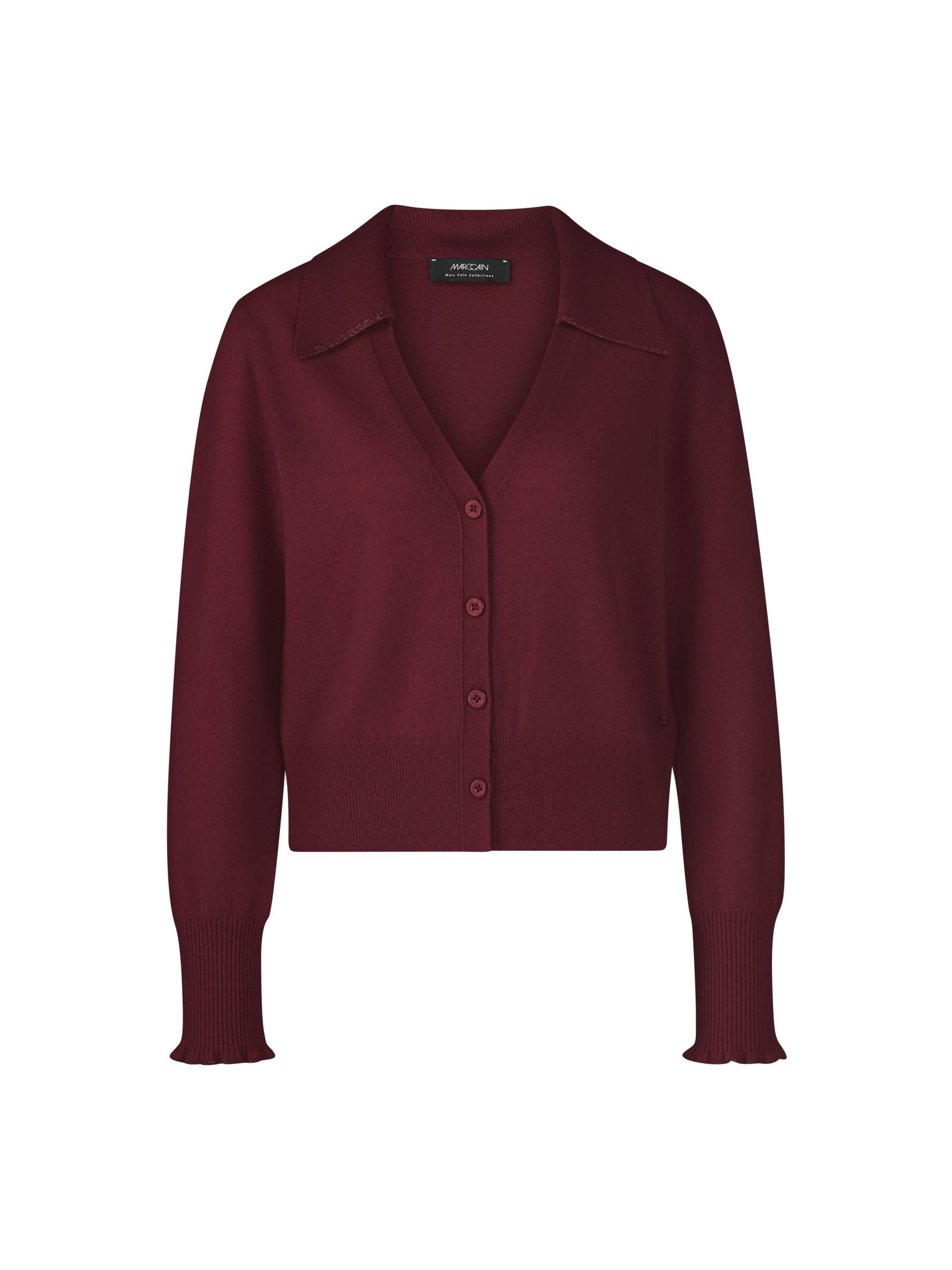 Marc Cain Collections - Cropped Cardigan aus Kaschmir bright maroon - Gr. - 38 von Marc Cain Collections