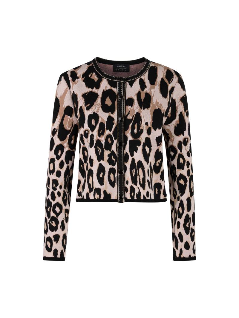 Marc Cain Collections - Cropped Leo-Cardigan Knitted in Germany soft cappuccino - Gr. - 44 von Marc Cain Collections