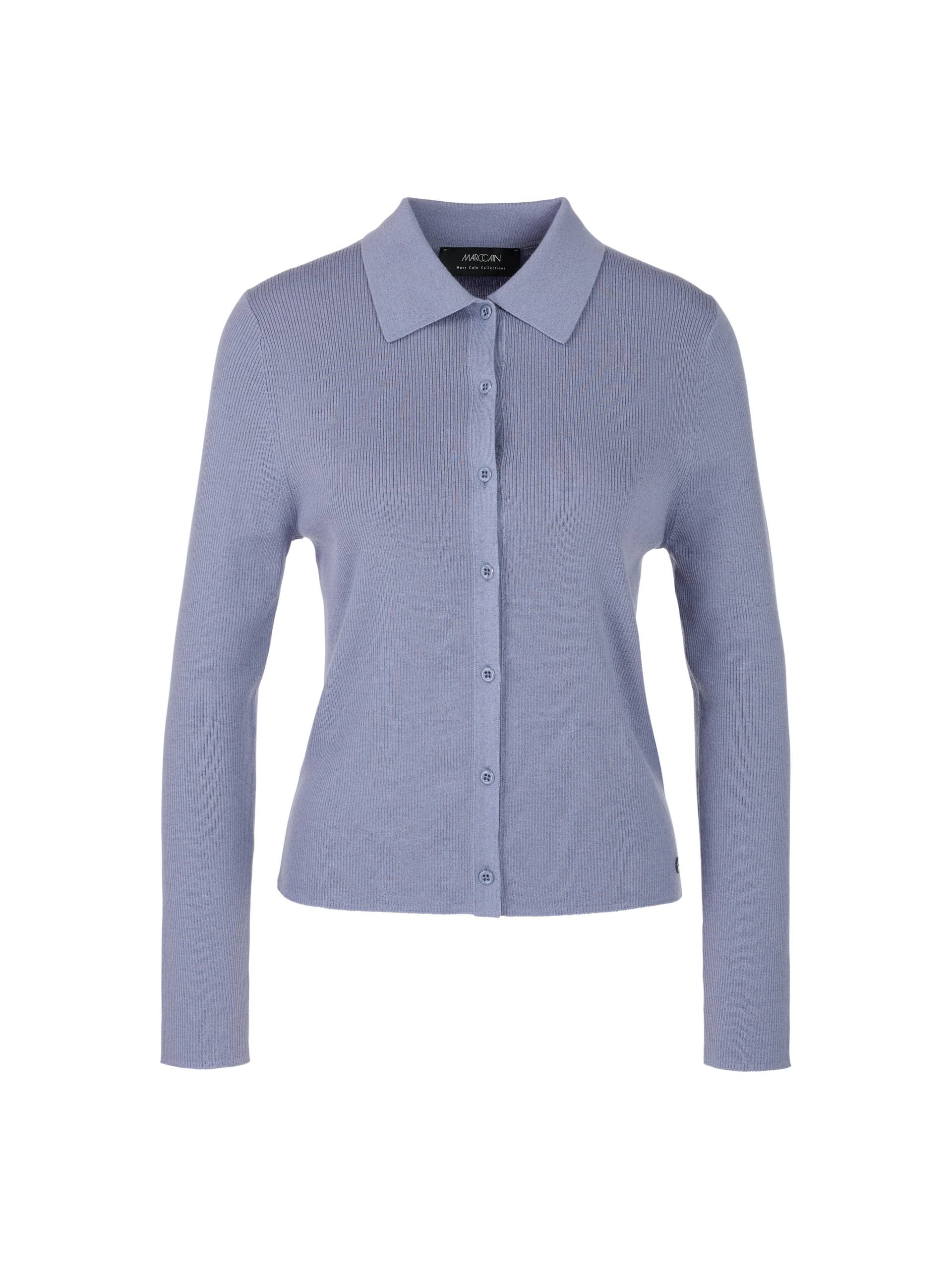 Marc Cain Collections - Dünner Cardigan aus Rippstrick bluish violet - Gr. - 34 von Marc Cain Collections