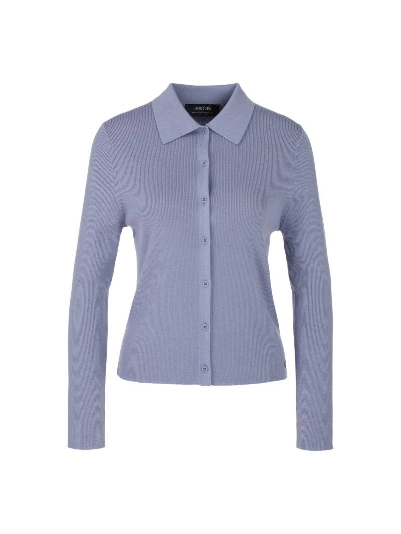 Marc Cain Collections - Dünner Cardigan aus Rippstrick bluish violet - Gr. - 42 von Marc Cain Collections