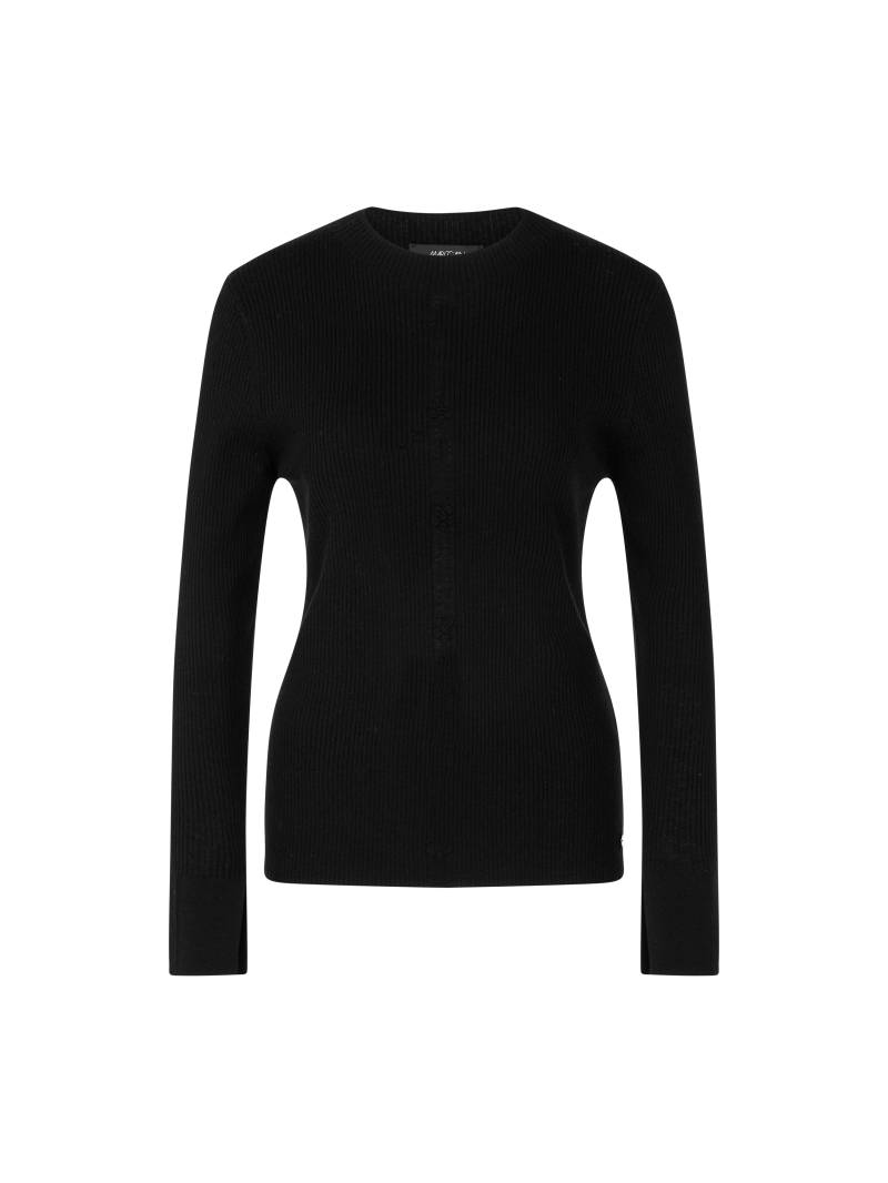 Marc Cain Collections - Elegantes Longsleeve mit Blumenelement black - Gr. - 42 von Marc Cain Collections