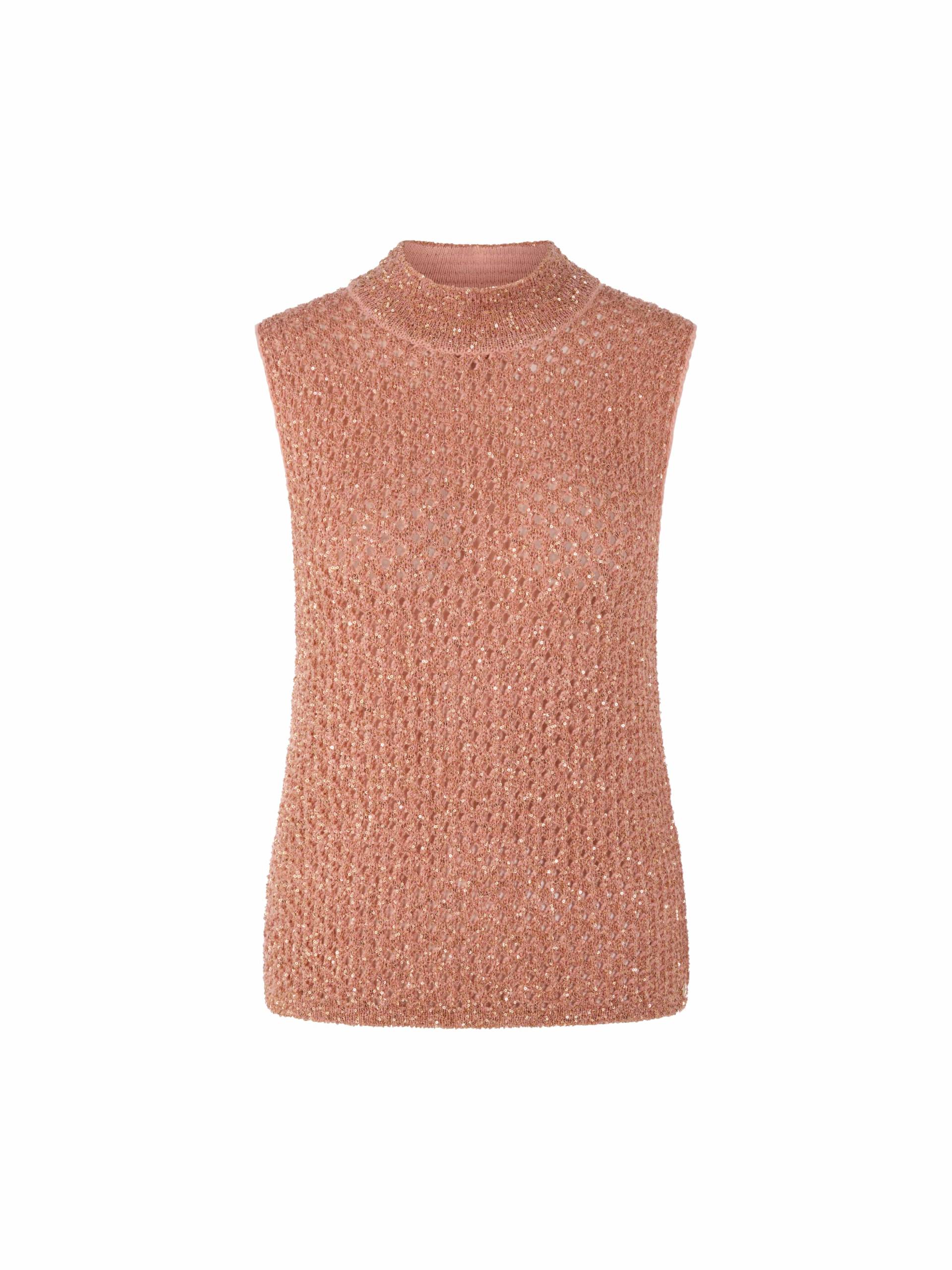 Marc Cain Collections - Elegantes Strick-Top mit Lochmuster peach beige - Gr. - 36 von Marc Cain Collections