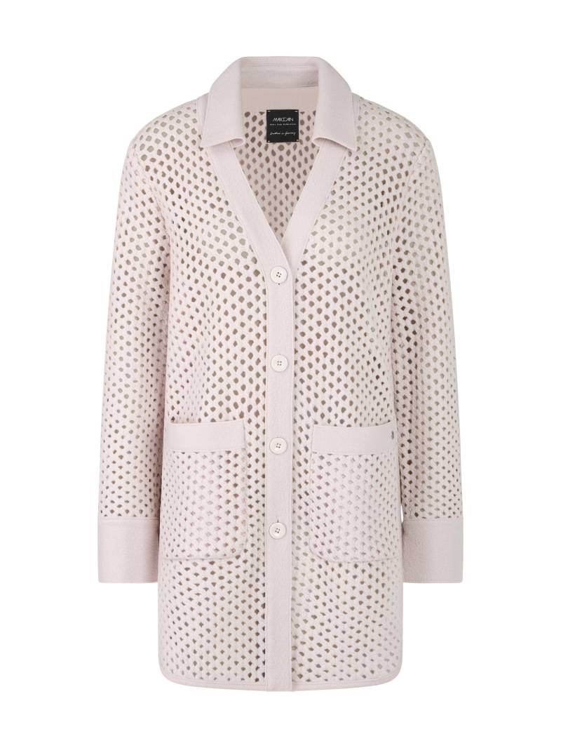 Marc Cain Collections - Gitteroptik-Cardigan Knitted in Germany light desert taupe - Gr. - 40 von Marc Cain Collections