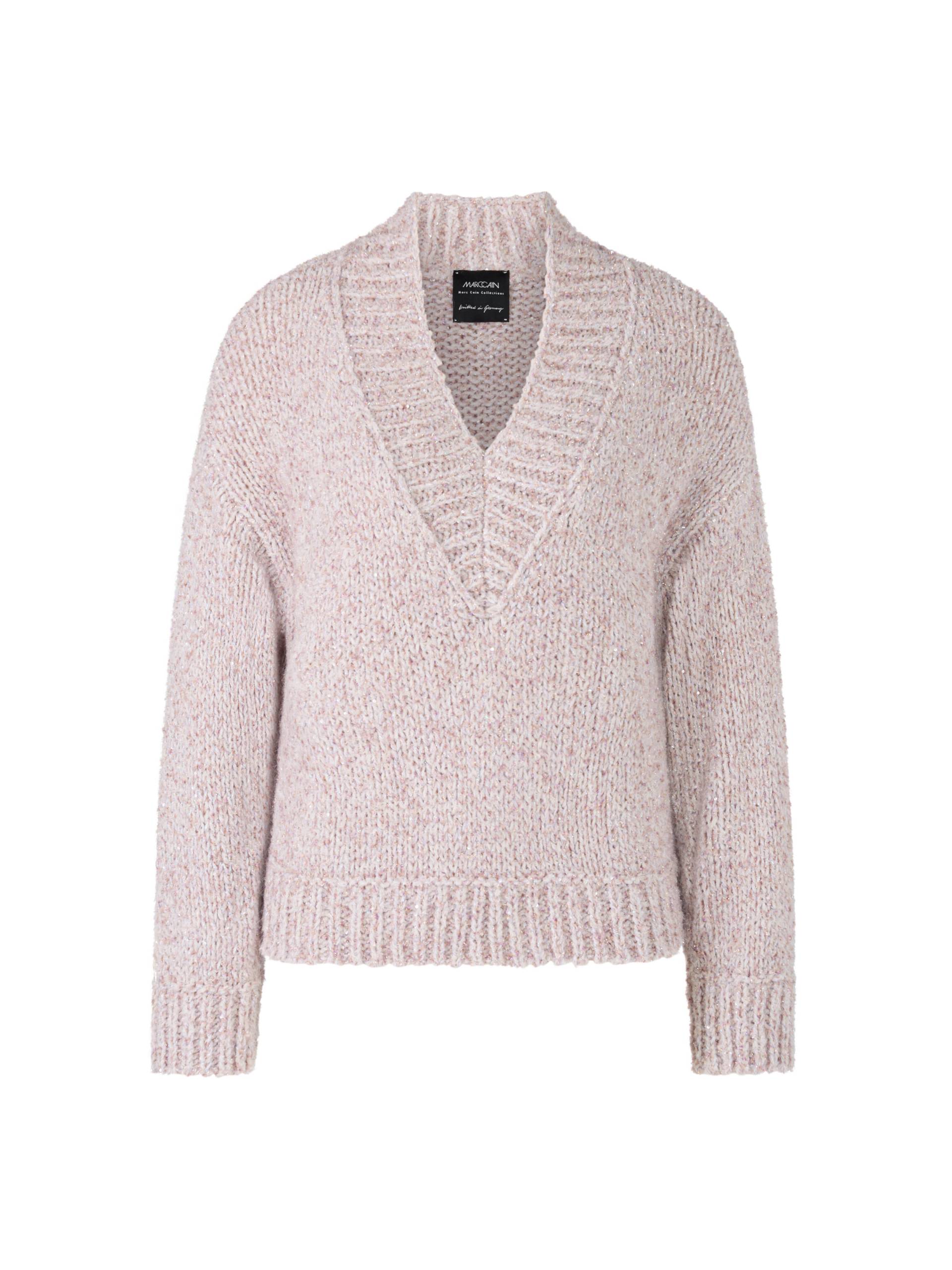 Marc Cain Collections - Glitzer Pullover Knitted in Germany light desert taupe - Gr. - 44 von Marc Cain Collections