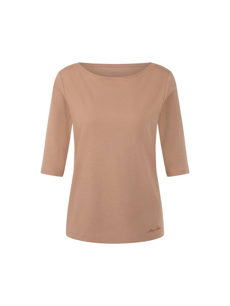Marc Cain Collections - Halbarm-T-Shirt mit Schmuckband-Details warm taupe new - Gr. - 38 von Marc Cain Collections