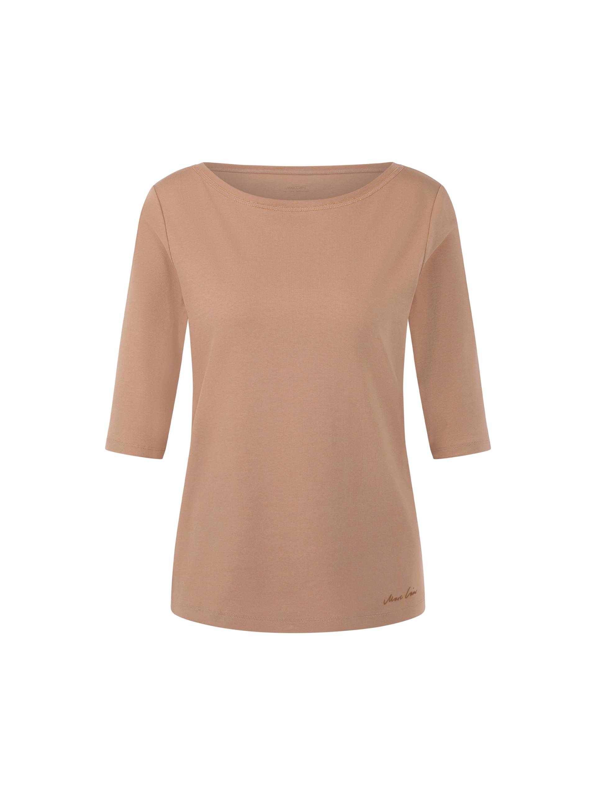 Marc Cain Collections - Halbarm-T-Shirt mit Schmuckband-Details warm taupe new - Gr. - 46 von Marc Cain Collections