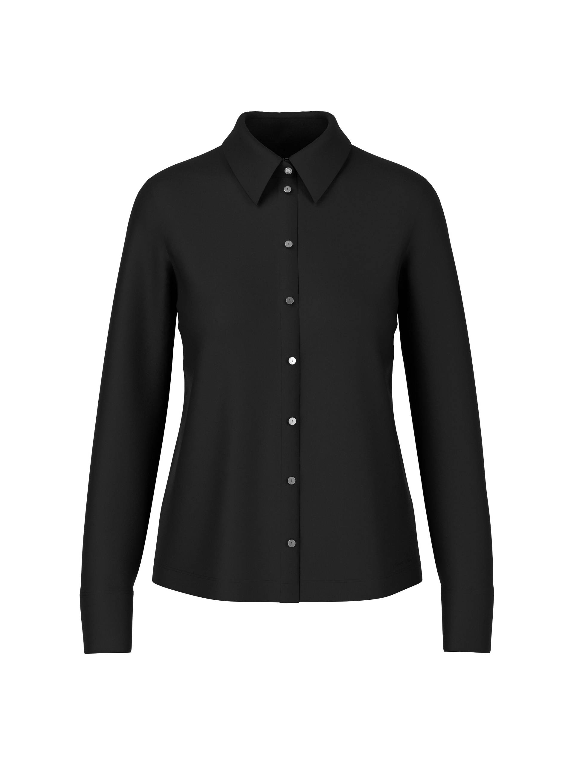 Marc Cain Collections - Hemdbluse aus Baumwollstretch black - Gr. - 40 von Marc Cain Collections