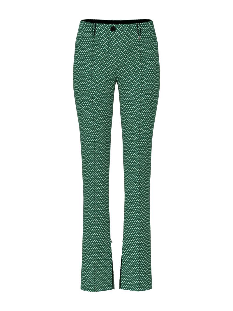 Marc Cain Collections - Hose SYDNEY mit Fischgratmuster dark jade green - Gr. - 38 von Marc Cain Collections