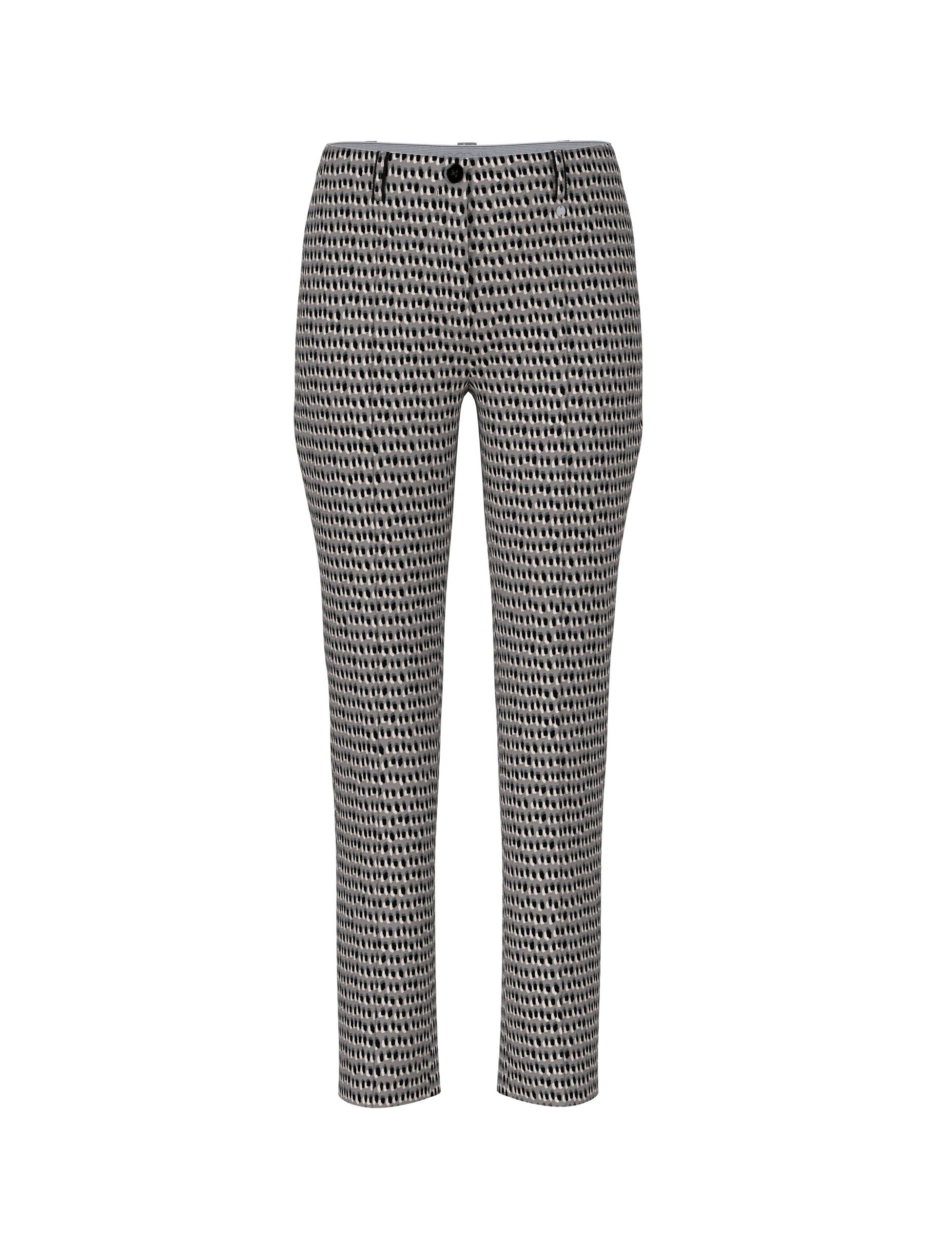 Marc Cain Collections - Hose SYDNEY mit Sprinkles-Print soft charcoal - Gr. - 40 von Marc Cain Collections