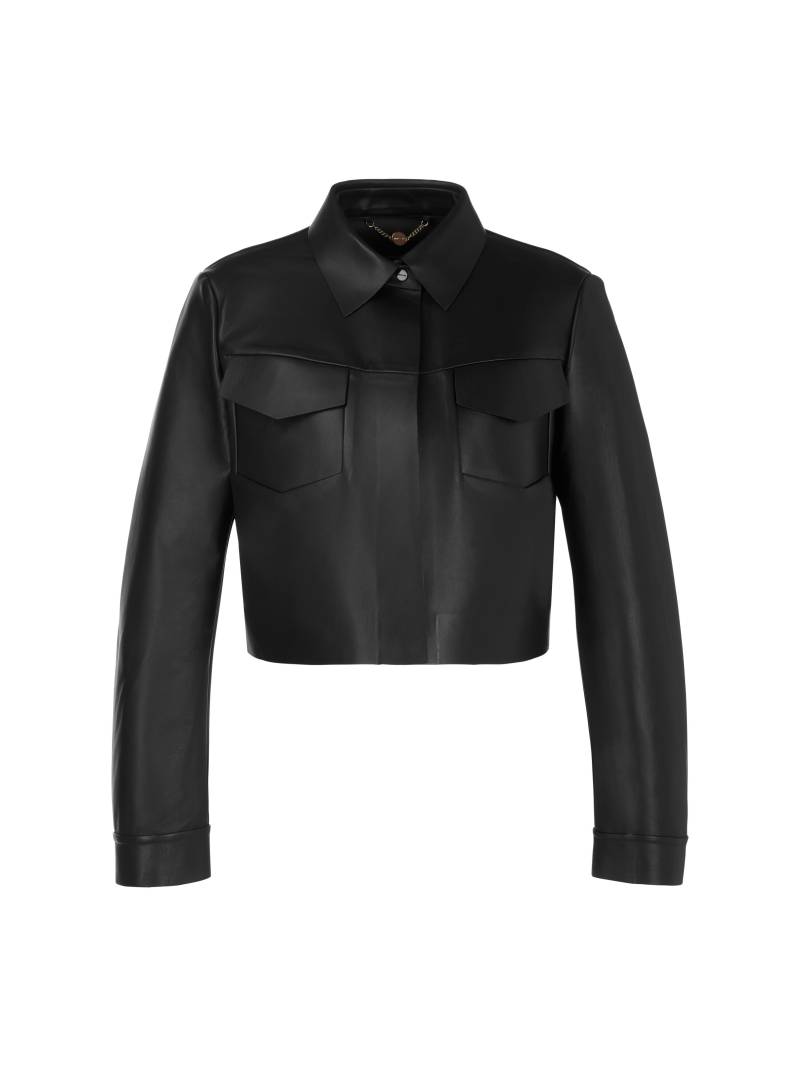 Marc Cain Collections - Jacke aus softem Lammnappa black - Gr. - 42 von Marc Cain Collections