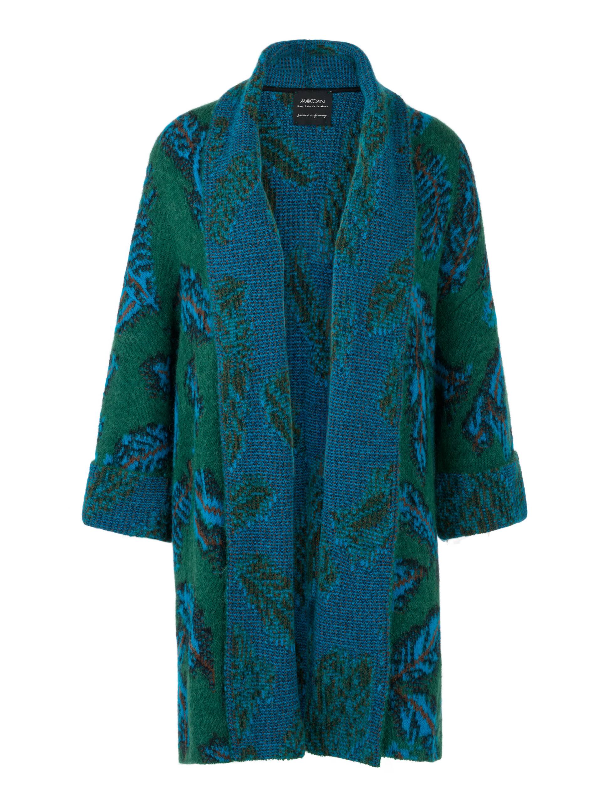 Marc Cain Collections - Jacquard-Cape-Mantel Knitted in Germany dark jade green - Gr. - 40 von Marc Cain Collections