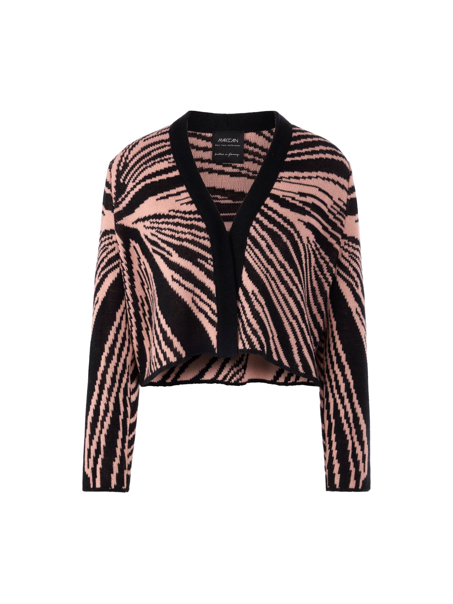 Marc Cain Collections - Jacquard-Cardigan Knitted in Germany peach beige - Gr. - 34 von Marc Cain Collections