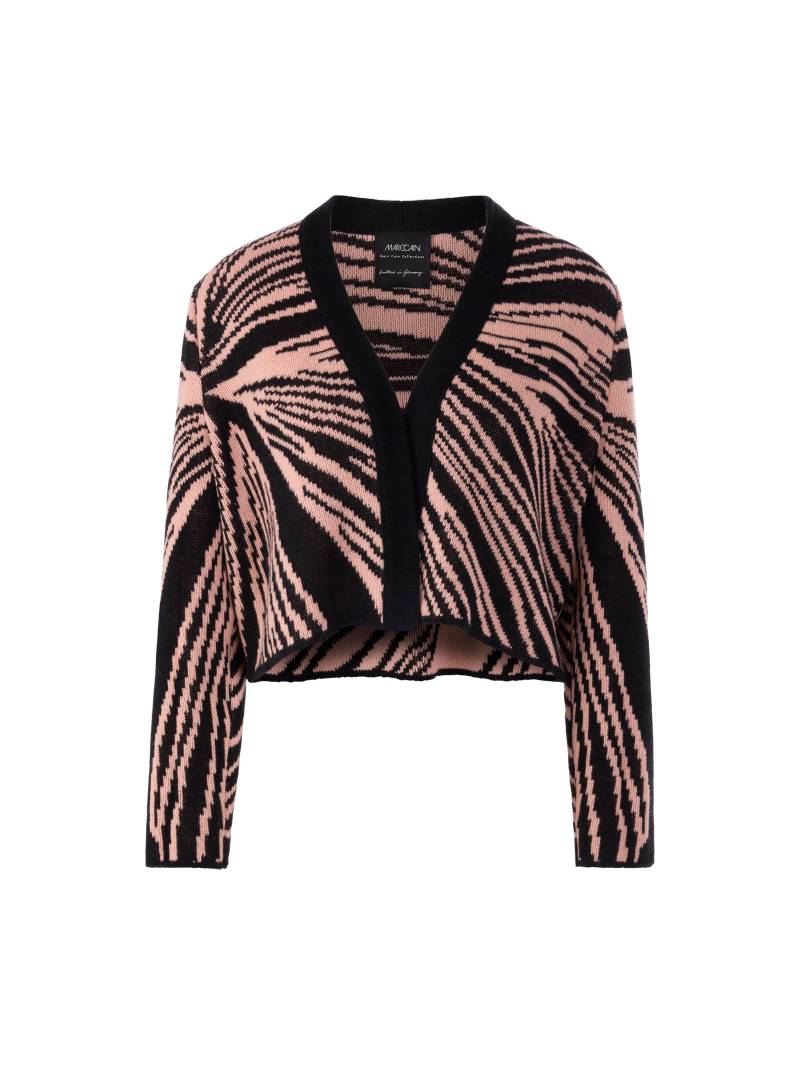 Marc Cain Collections - Jacquard-Cardigan Knitted in Germany peach beige - Gr. - 34 von Marc Cain Collections