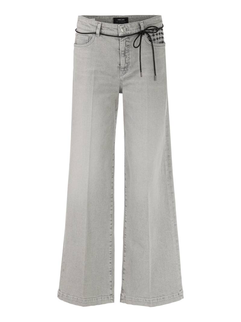 Marc Cain Collections - Jeans WARRI im Wide Fit mit Stickerei grey - Gr. - 38 von Marc Cain Collections