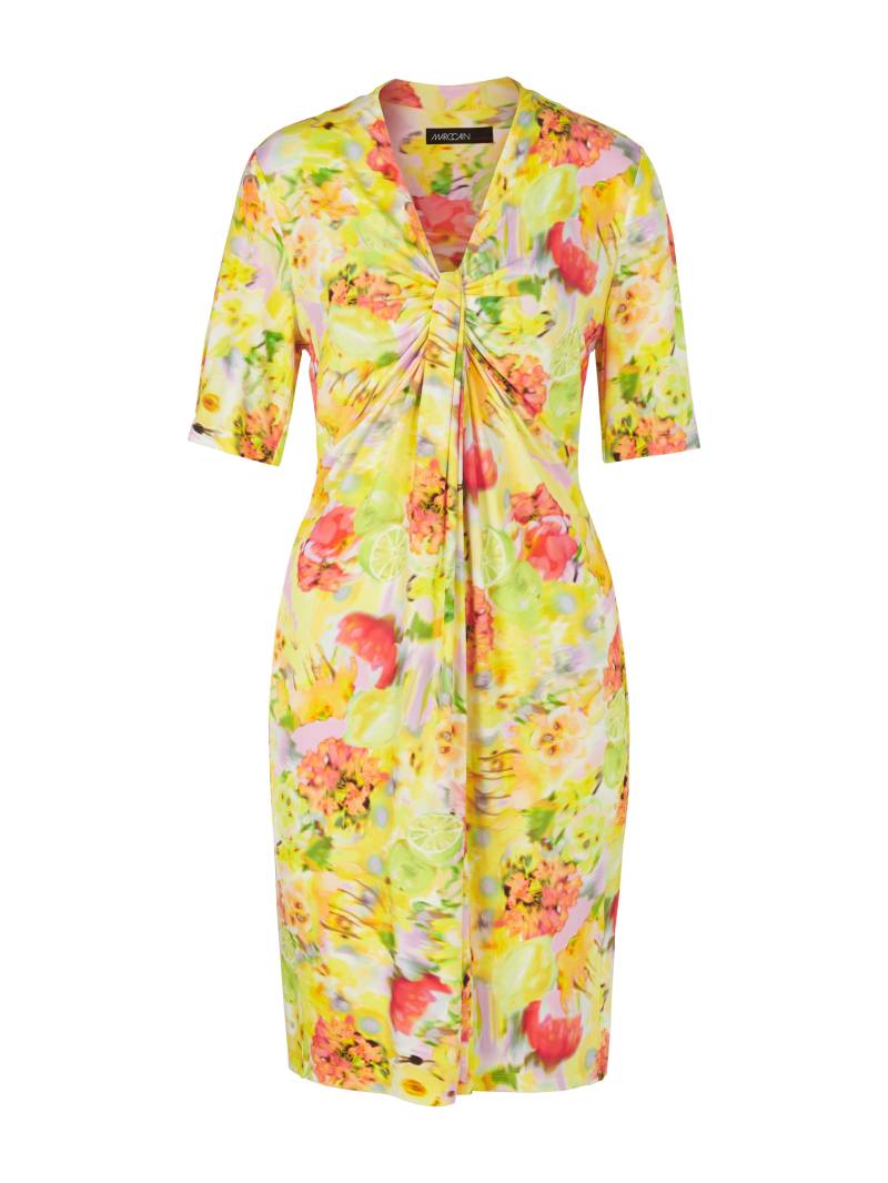 Marc Cain Collections - Kleid im blurry Blumen-Dessin pale lemon - Gr. - 42 von Marc Cain Collections