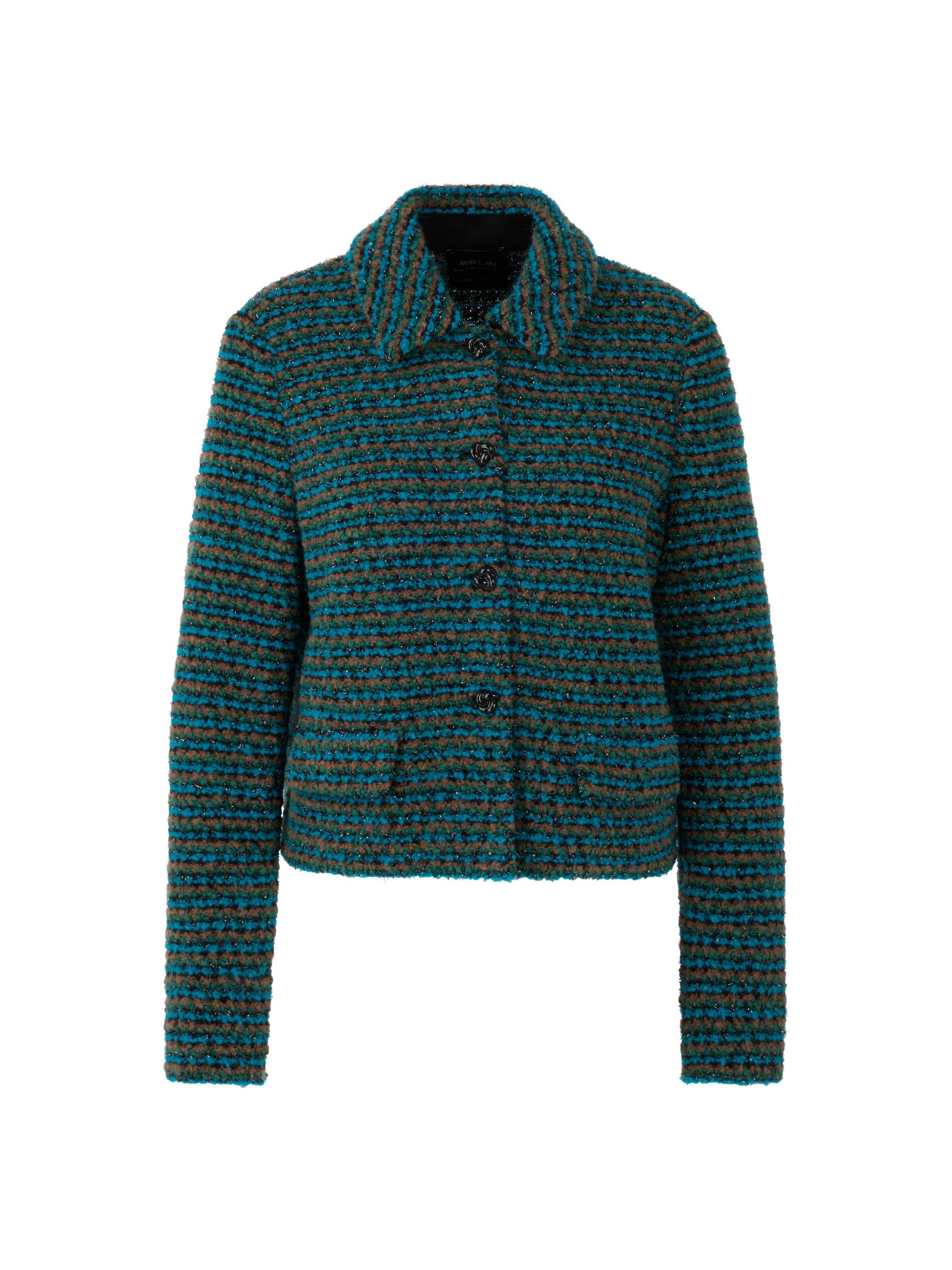 Marc Cain Collections - Knitted in Germany Cardigan mit Lurex dark jade green - Gr. - 40 von Marc Cain Collections