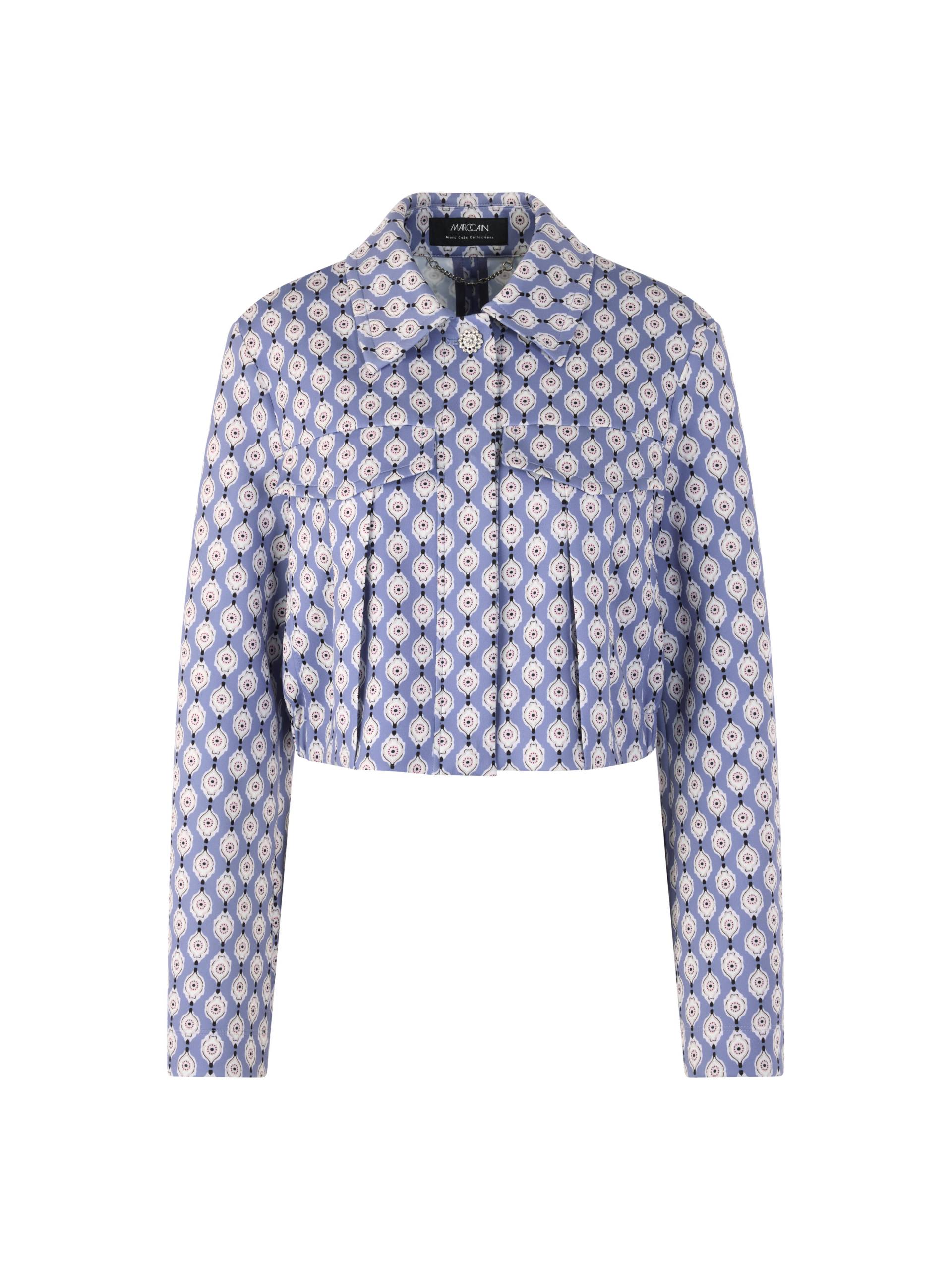 Marc Cain Collections - Kurz-Jacke aus Scubajersey bluish violet - Gr. - 36 von Marc Cain Collections