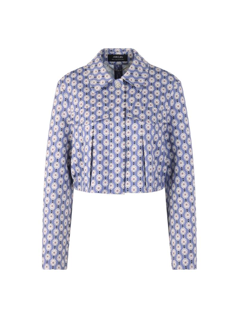 Marc Cain Collections - Kurz-Jacke aus Scubajersey bluish violet - Gr. - 36 von Marc Cain Collections