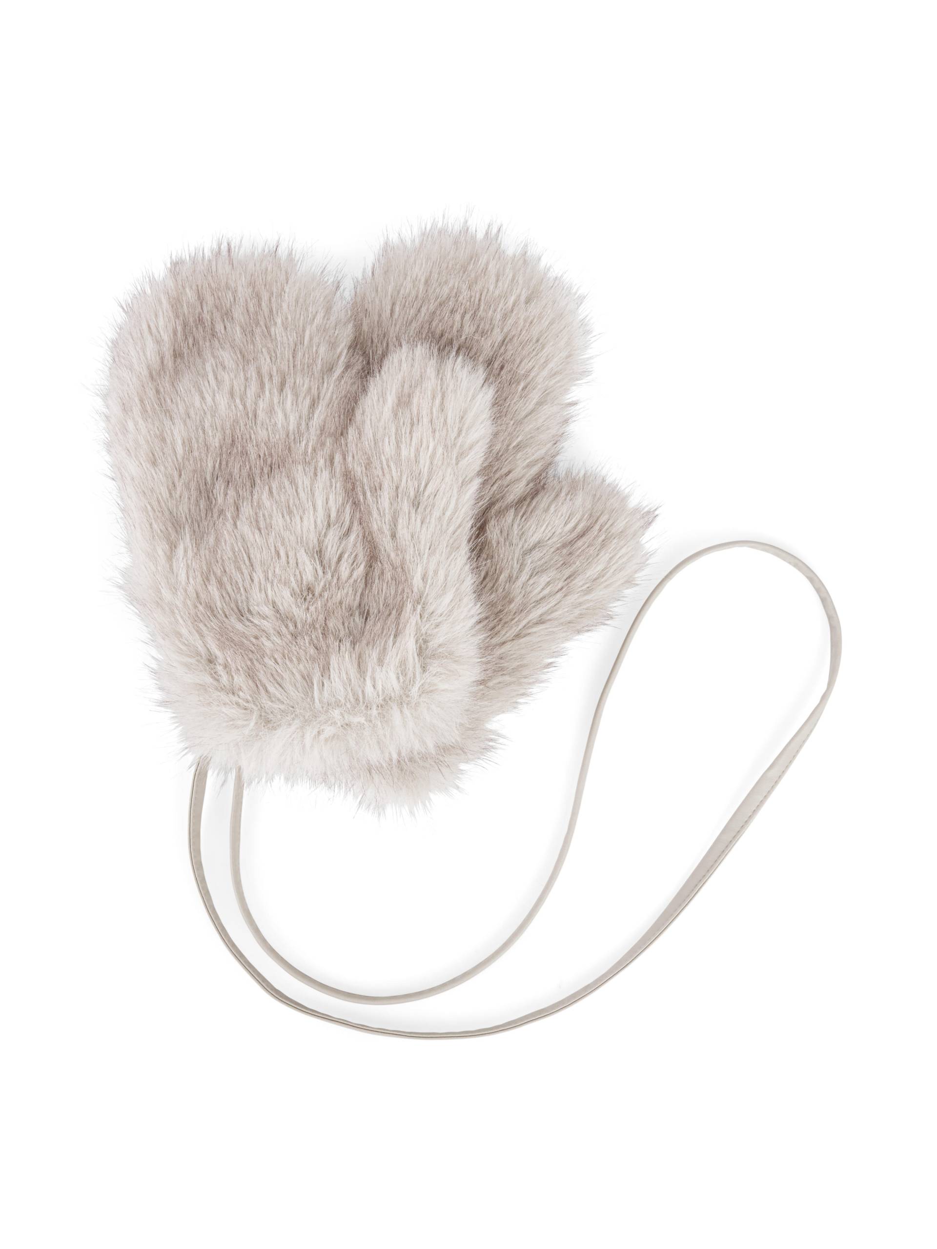 Marc Cain Collections - Kuschelige Fake Fur Fäustlinge smoke - Gr. - 38 von Marc Cain Collections