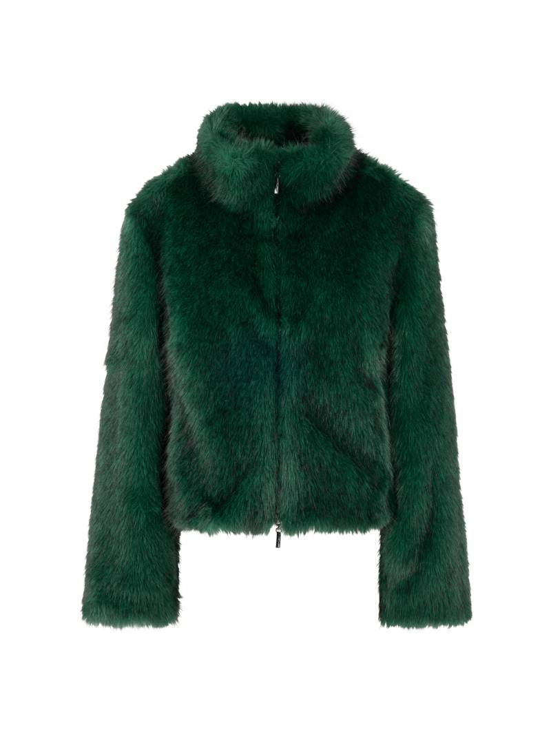 Marc Cain Collections - Kuscheljacke aus Fake Fur dark jade green - Gr. - 40 von Marc Cain Collections