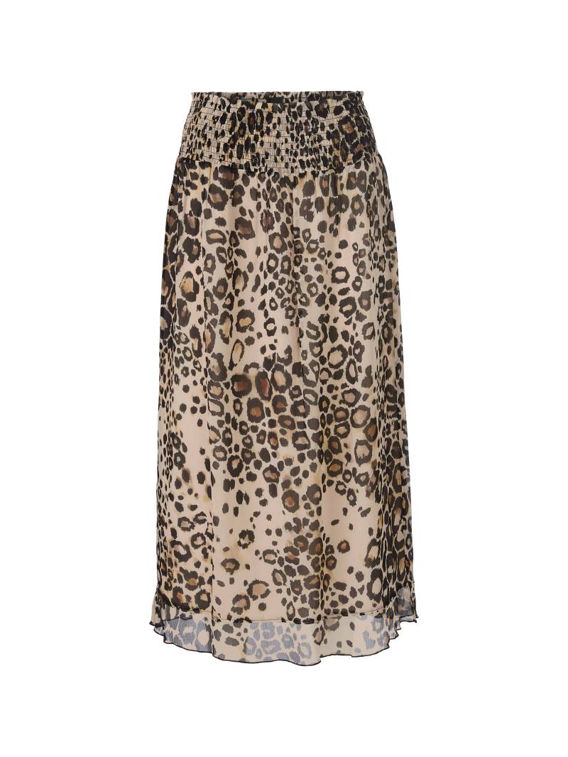 Marc Cain Collections - Leo-Midirock mit Volant Saum soft cappuccino - Gr. - 38 von Marc Cain Collections