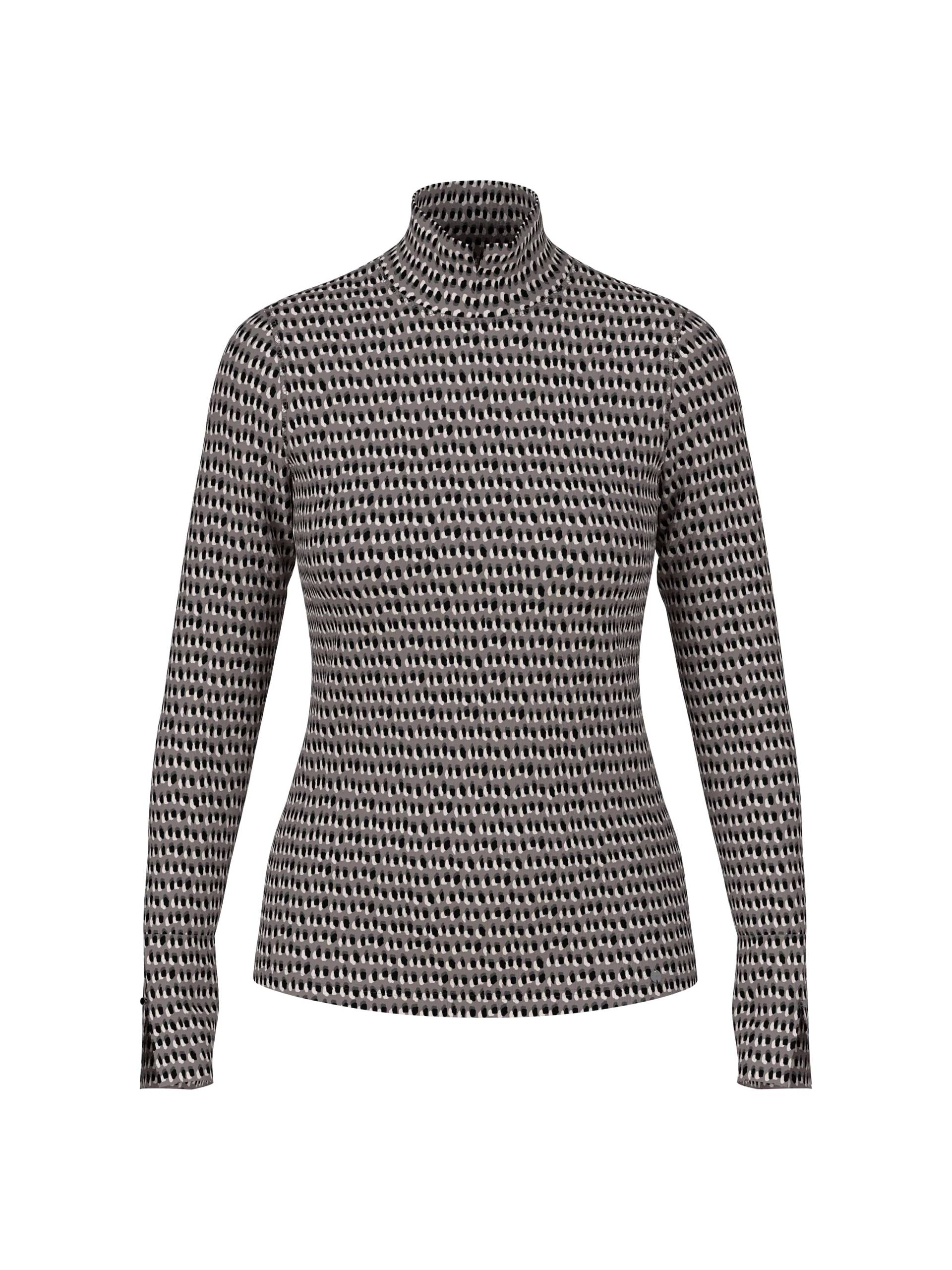 Marc Cain Collections - Longsleeve mit SPRINKLES-Print soft charcoal - Gr. - 38 von Marc Cain Collections