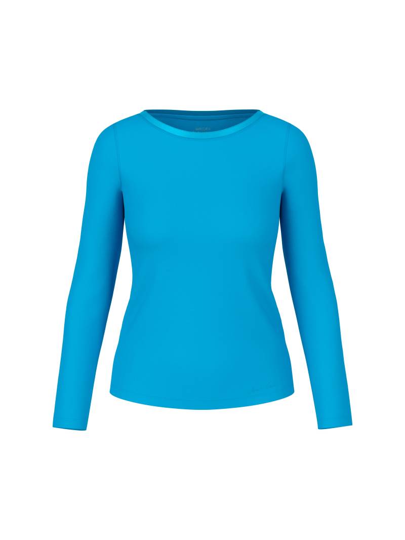 Marc Cain Collections - Longsleeve mit Seidenblende bright sea - Gr. - 42 von Marc Cain Collections