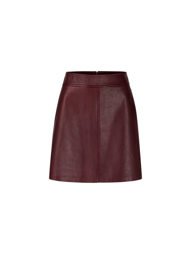 Marc Cain Collections - Minirock aus Leder bright maroon - Gr. - 36 von Marc Cain Collections