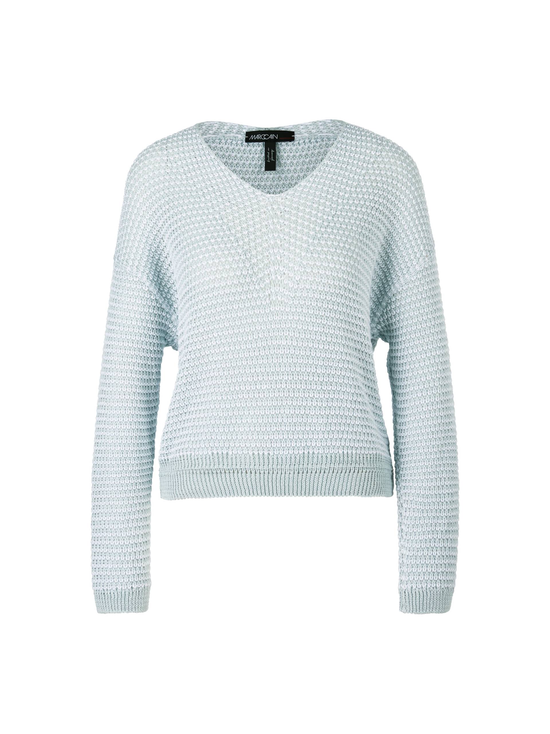 Marc Cain Collections - Oversized Sweater mit V-Ausschnitt smoky ice new - Gr. - 40 von Marc Cain Collections